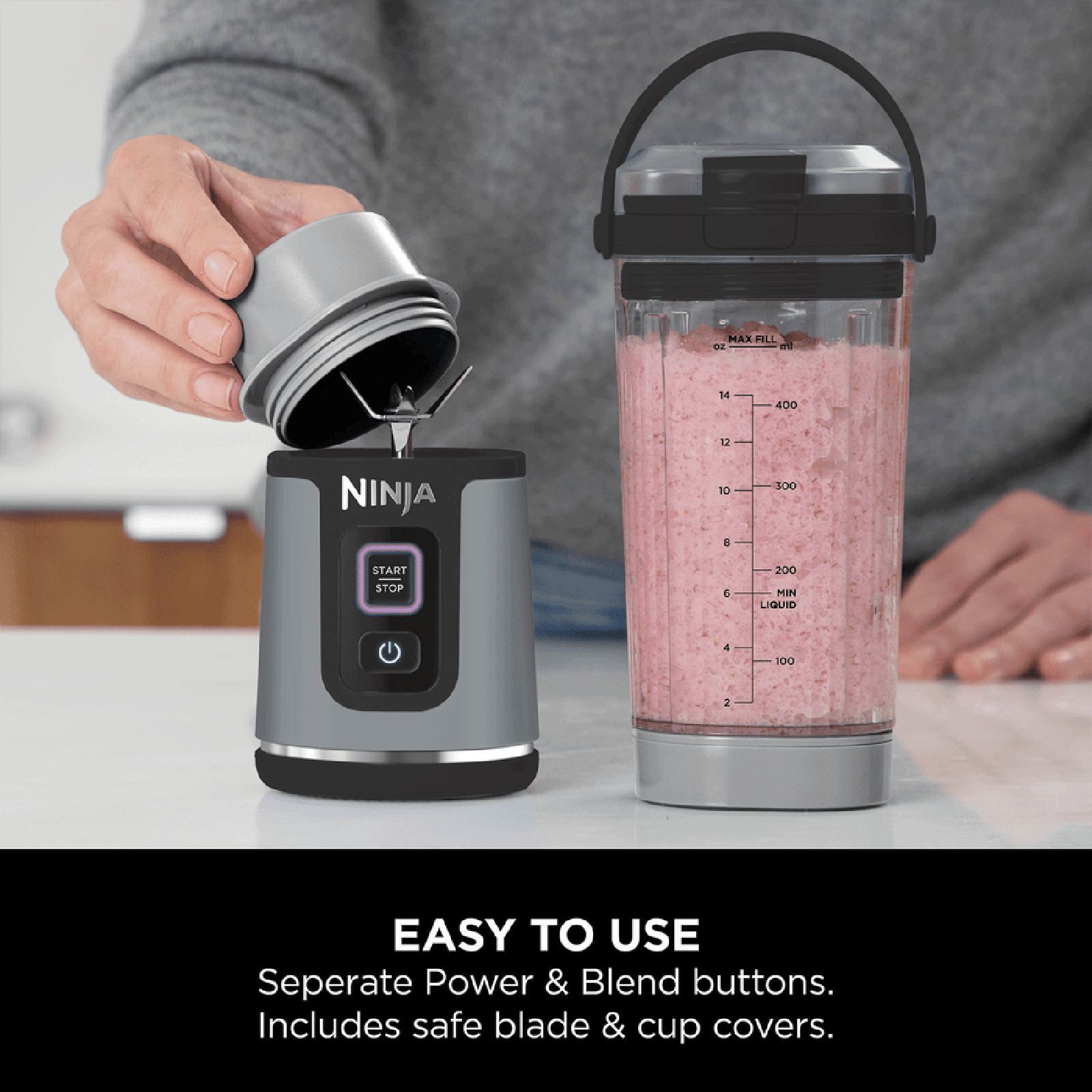 Ninja Blast Portable Blender with Rechargeable Battery (530ml, Blue)_5