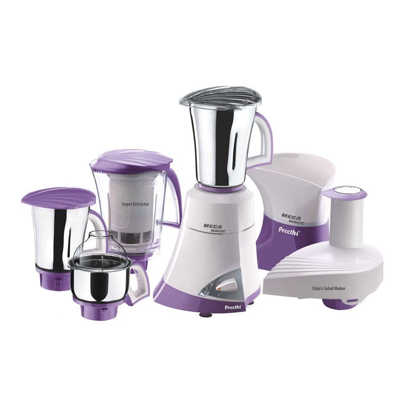 Preethi 600 Watt Mixer Grinder (Mega Magic - MG 175 A, Lavender/White)_1