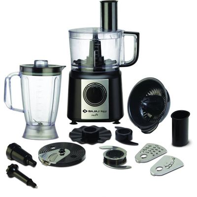 BAJAJ FX 9 700 Watt Food Processor with 6 Blades (Black & Silver)_1