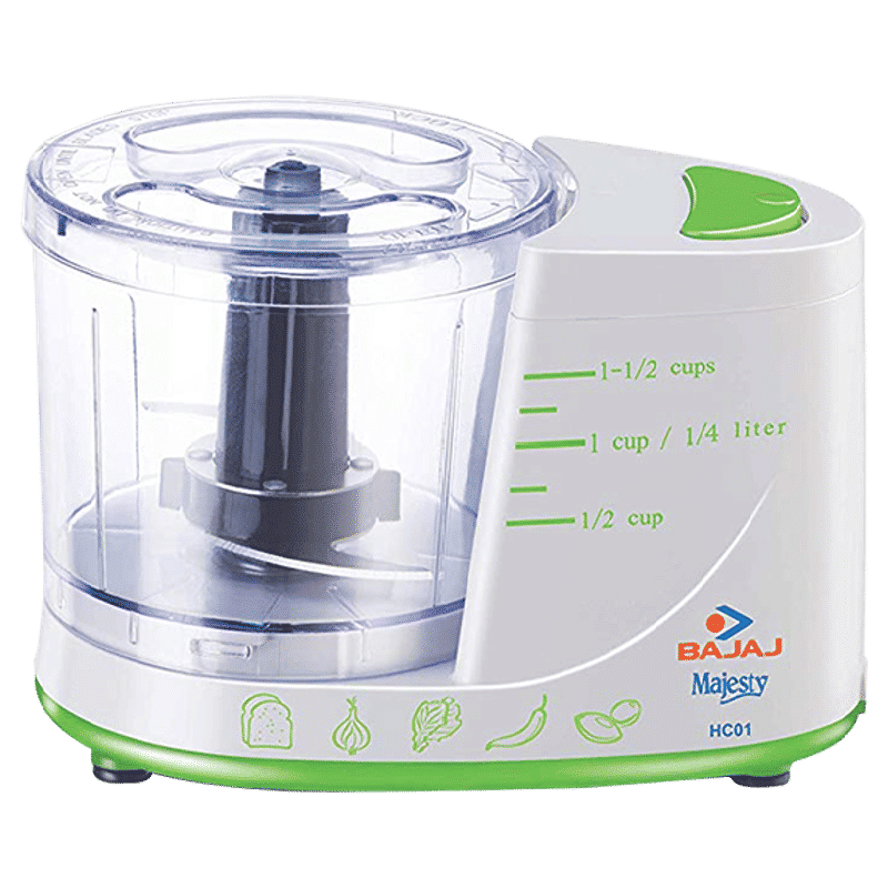 BAJAJ 135 Watt Vegetable Chopper (White & Green)_1