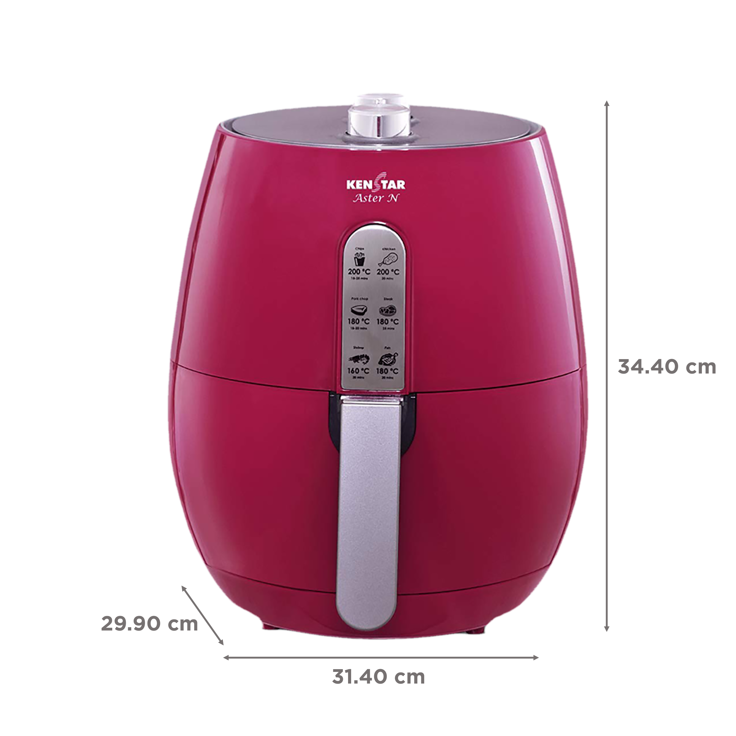 KENSTAR Aster-N 3.5L 1500 Watt Air Fryer with Overheat Protection (Maroon)_2