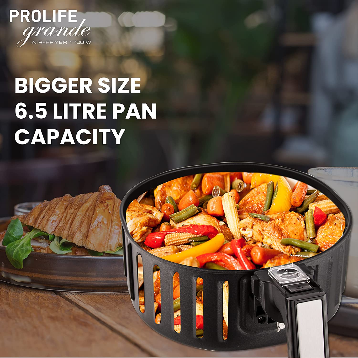 HAVELLS Prolife Grande 6.5L 1700 Watt Digital Air Fryer with Aero Crisp Technology (Black) HAVELLS Prolife Grande 6.5L 1700 Watt Digital Air Fryer with Aero Crisp Technology (Black)_11