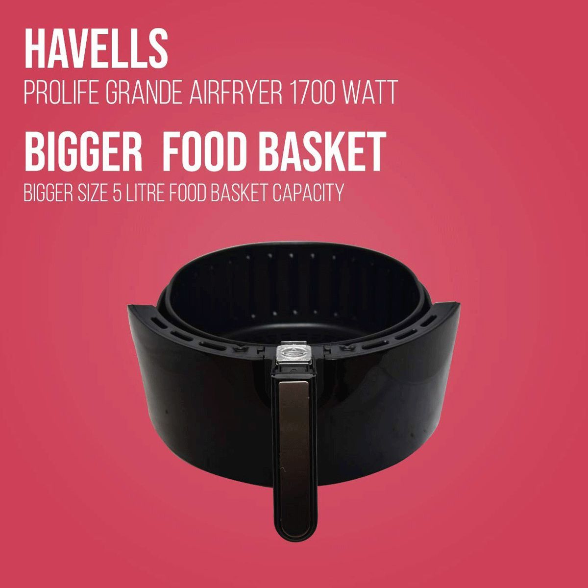 HAVELLS Prolife Grande 6.5L 1700 Watt Digital Air Fryer with Aero Crisp Technology (Black) HAVELLS Prolife Grande 6.5L 1700 Watt Digital Air Fryer with Aero Crisp Technology (Black)_17