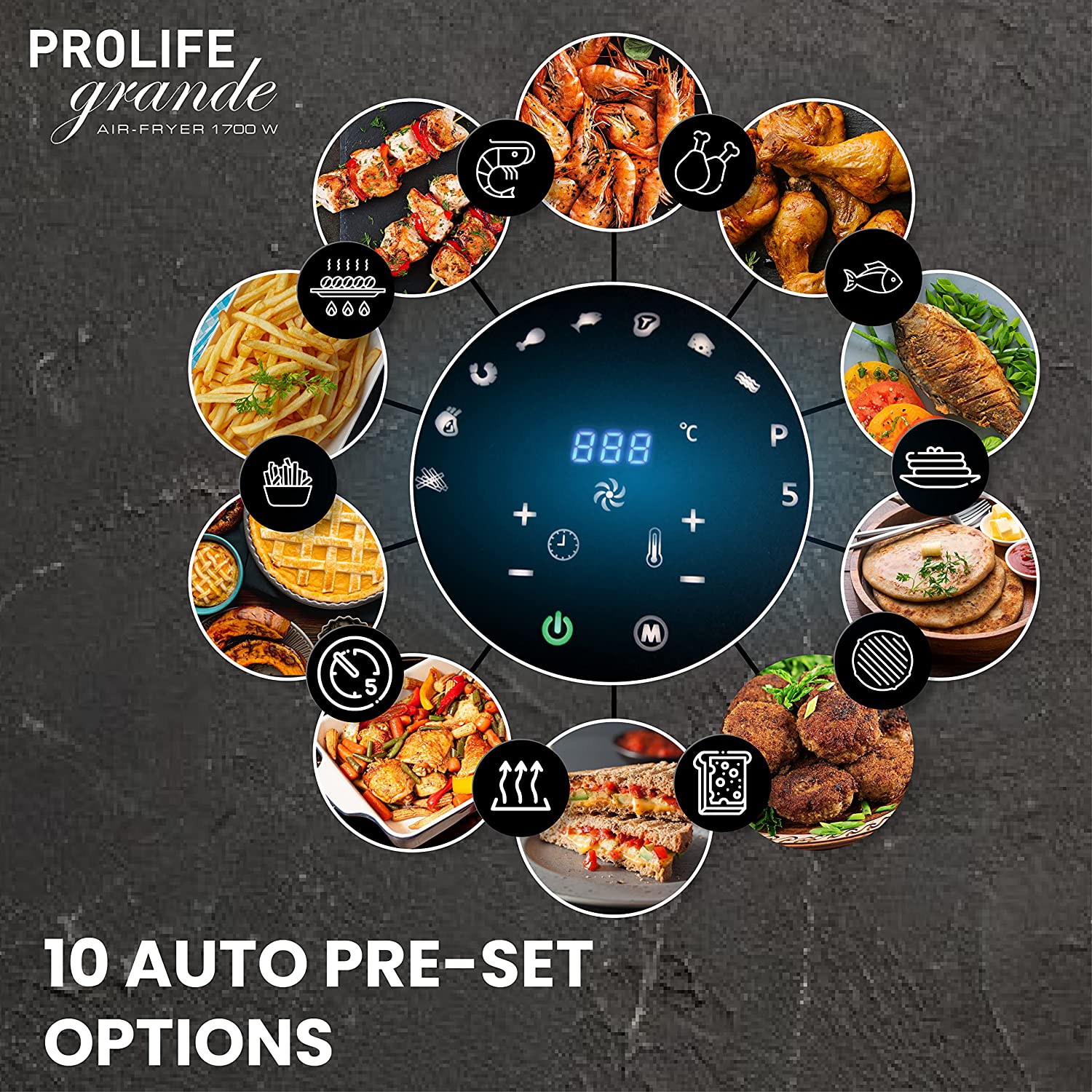 HAVELLS Prolife Grande 6.5L 1700 Watt Digital Air Fryer with Aero Crisp Technology (Black) HAVELLS Prolife Grande 6.5L 1700 Watt Digital Air Fryer with Aero Crisp Technology (Black)_7