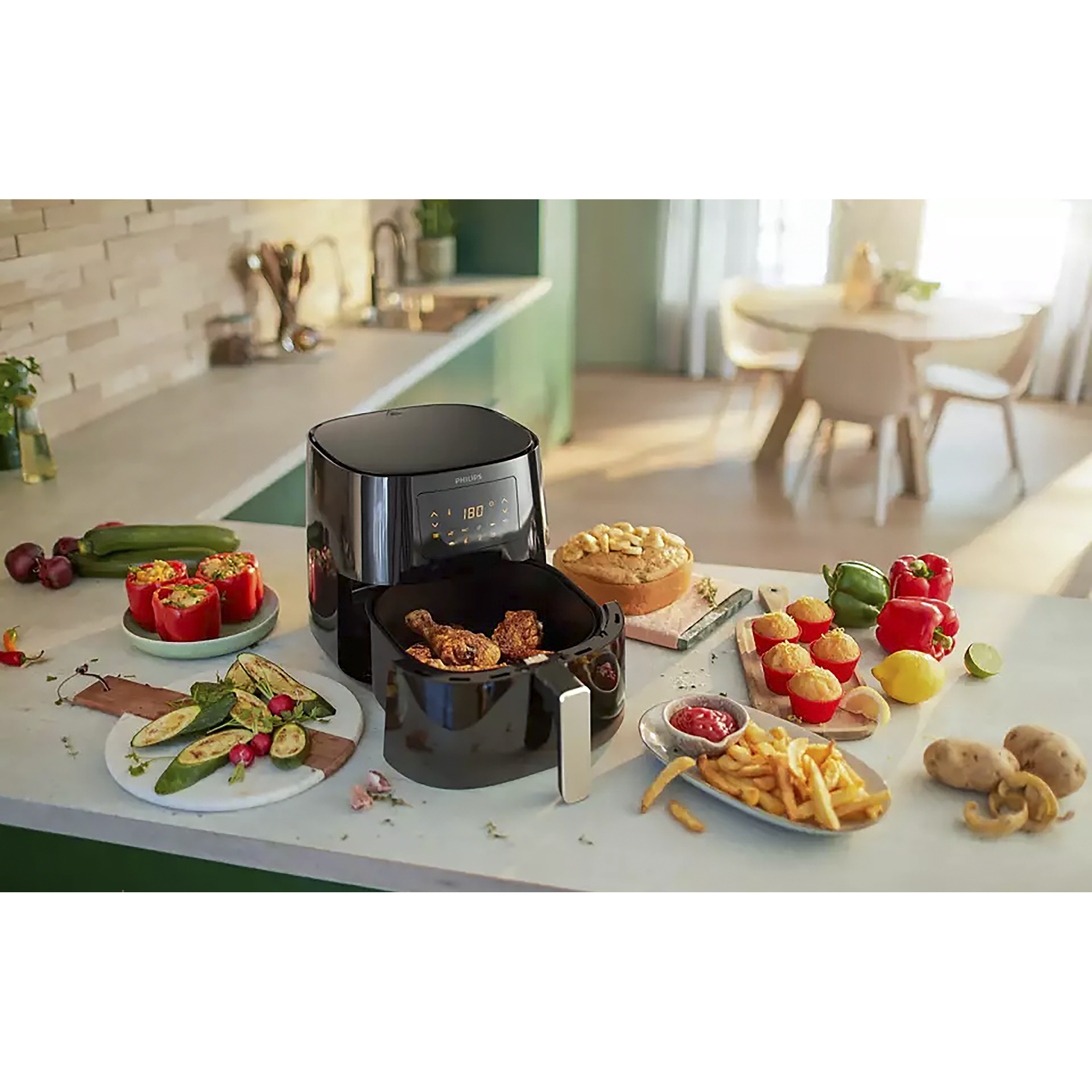 PHILIPS 6.2L 2000 Watt Digital Air Fryer with Rapid Air Technology (Black)_11