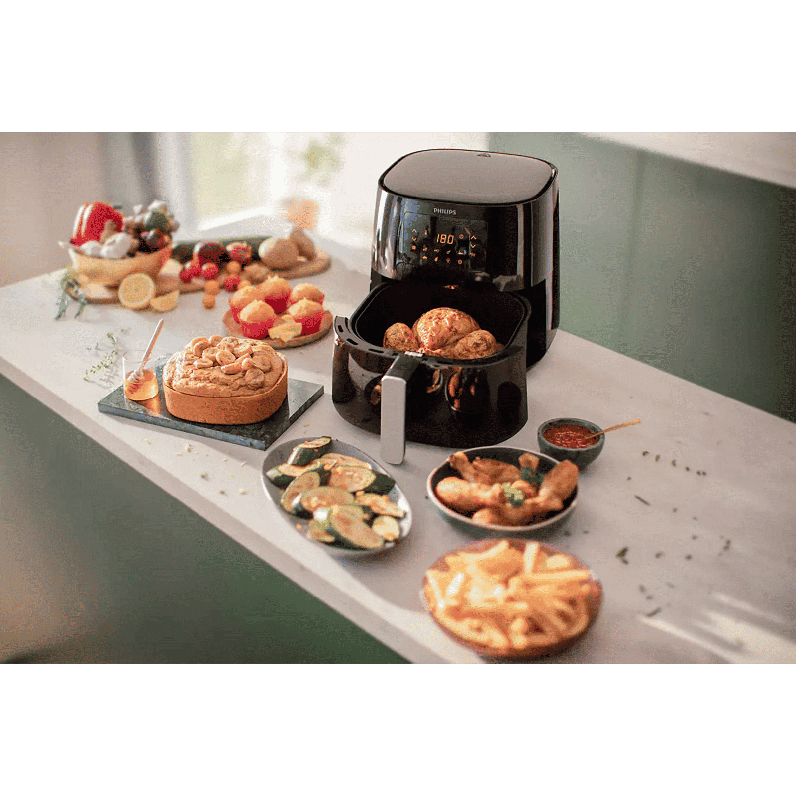 PHILIPS 6.2L 2000 Watt Digital Air Fryer with Rapid Air Technology (Black)_12