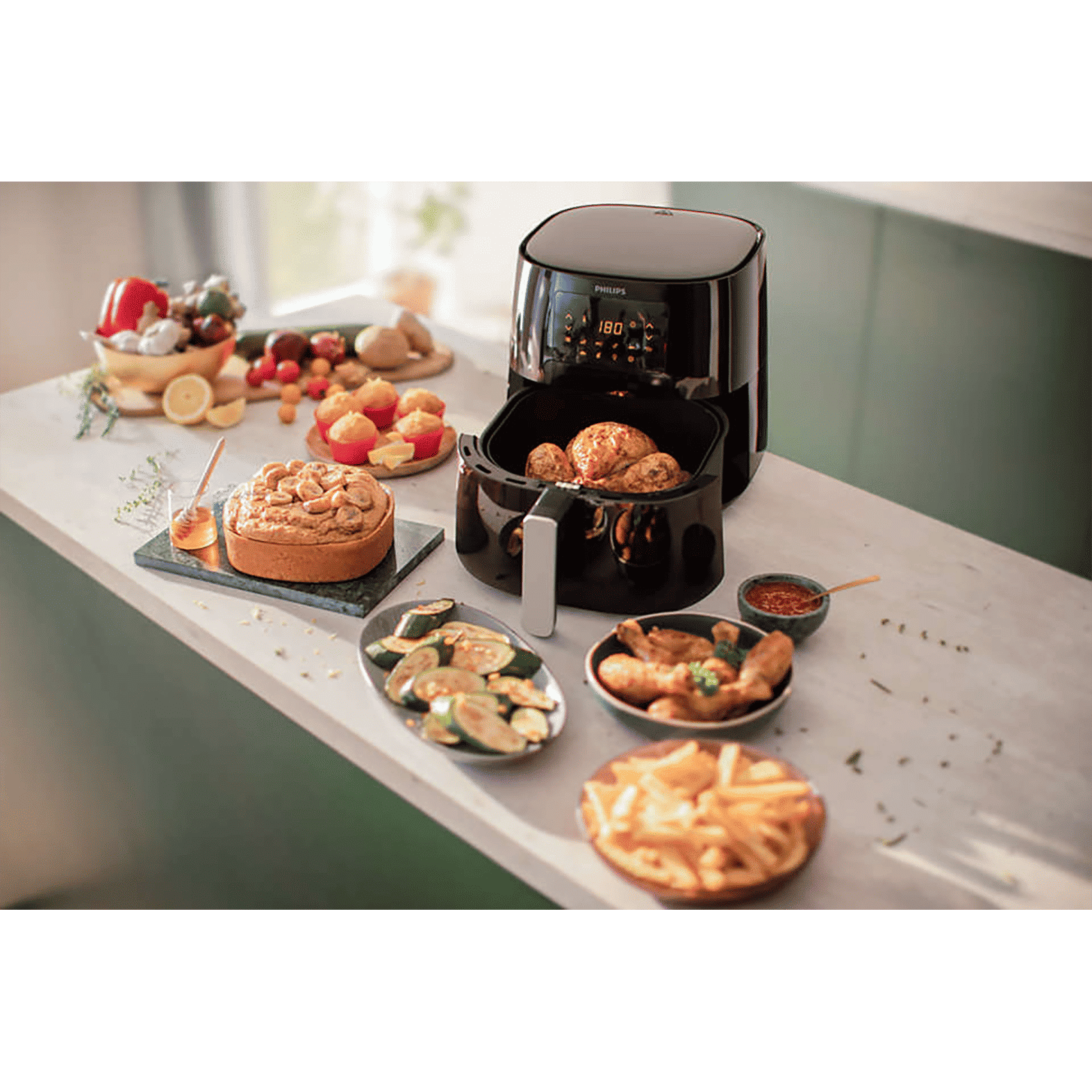 PHILIPS 6.2L 2000 Watt Digital Air Fryer with Rapid Air Technology (Black)_13