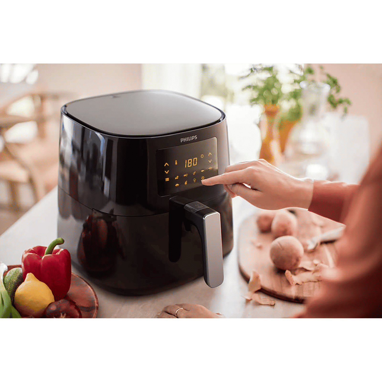 PHILIPS 6.2L 2000 Watt Digital Air Fryer with Rapid Air Technology (Black)_16