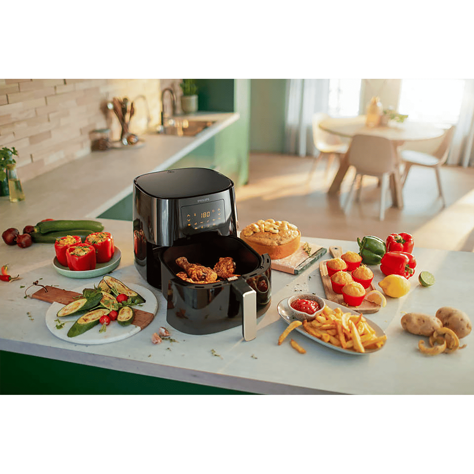 PHILIPS 6.2L 2000 Watt Digital Air Fryer with Rapid Air Technology (Black)_18