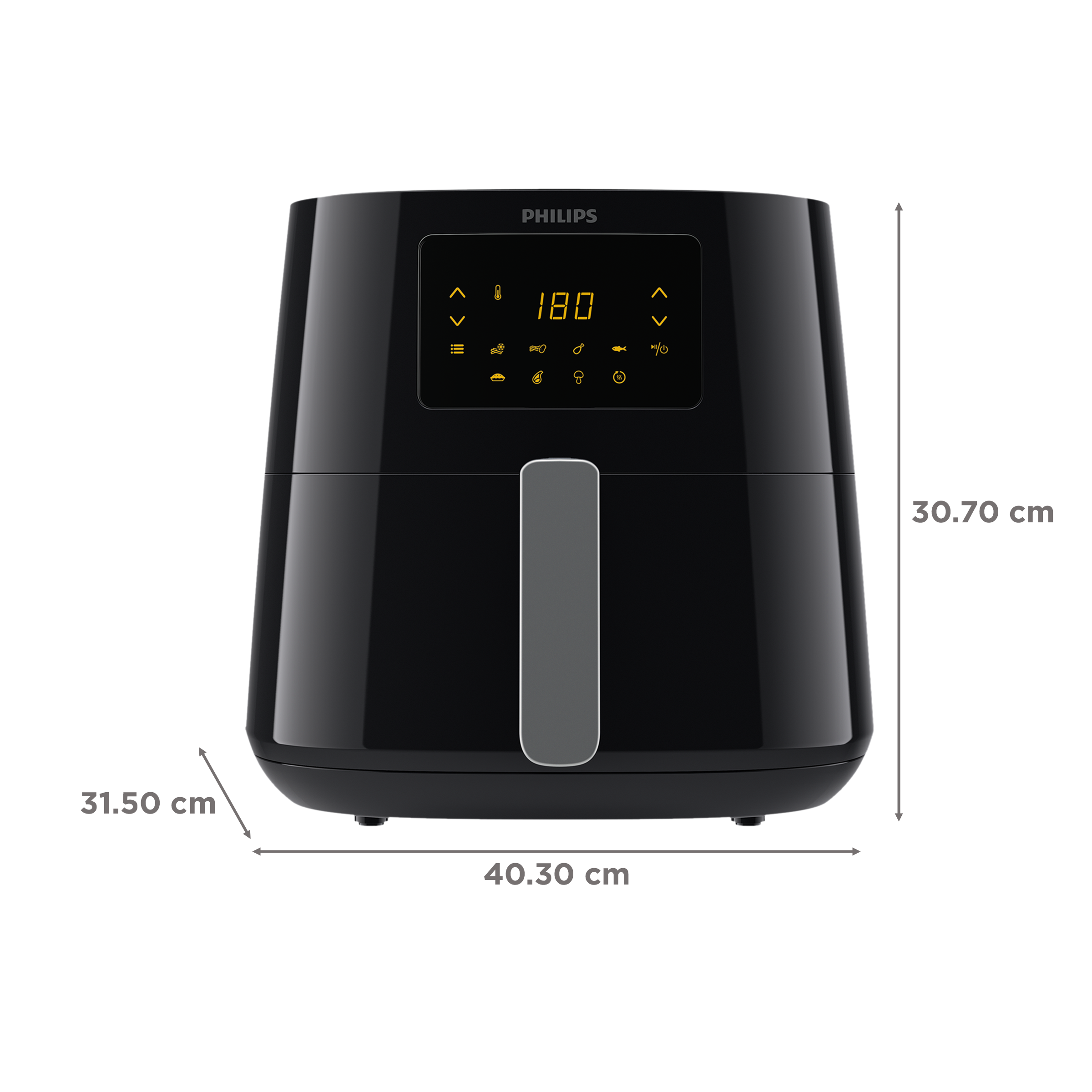 PHILIPS 6.2L 2000 Watt Digital Air Fryer with Rapid Air Technology (Black)_2