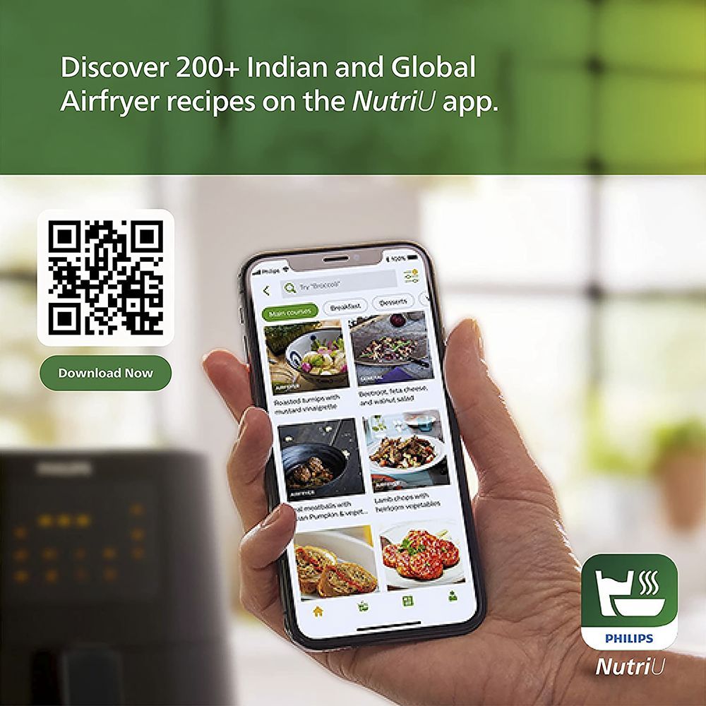 PHILIPS Spectre 4.1L 1400 Watt Air Fryer with Rapid Air Technology (Black)_19