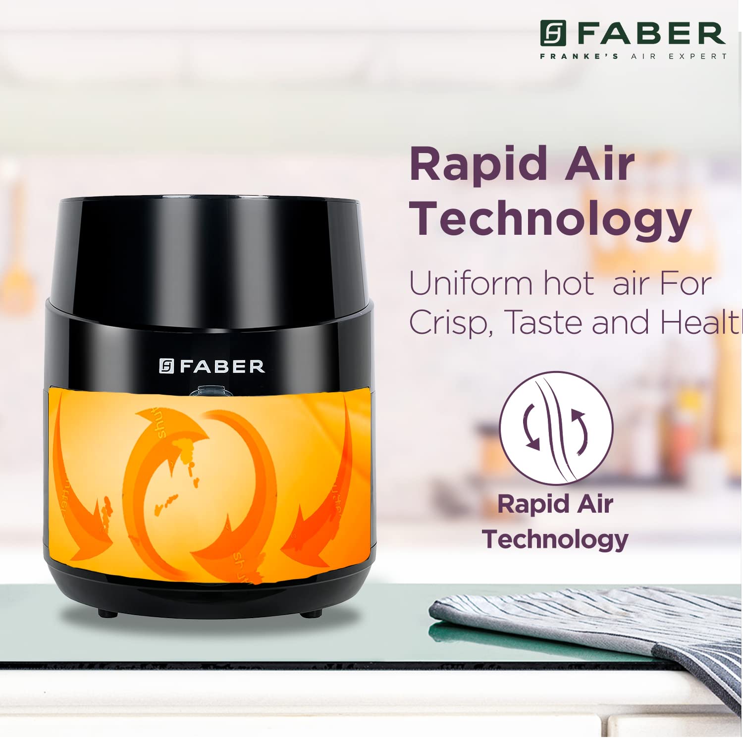 FABER 4.5L 1500 Watt Digital Air Fryer with Rapid Air Technology (Black)_12