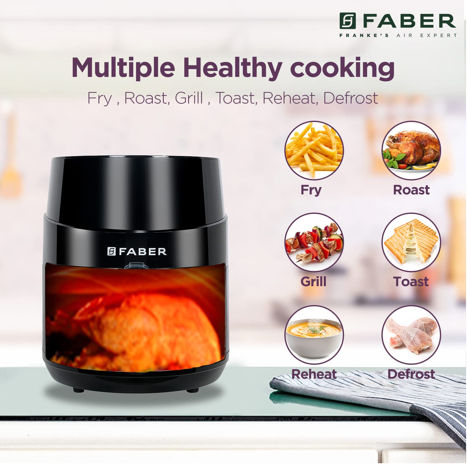 FABER 4.5L 1500 Watt Digital Air Fryer with Rapid Air Technology (Black)_14