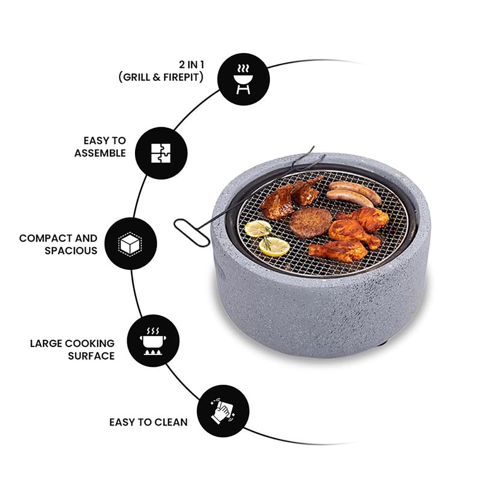 Peng Essential Charcoal Barbeque Grill (Scratch Resistant)_13