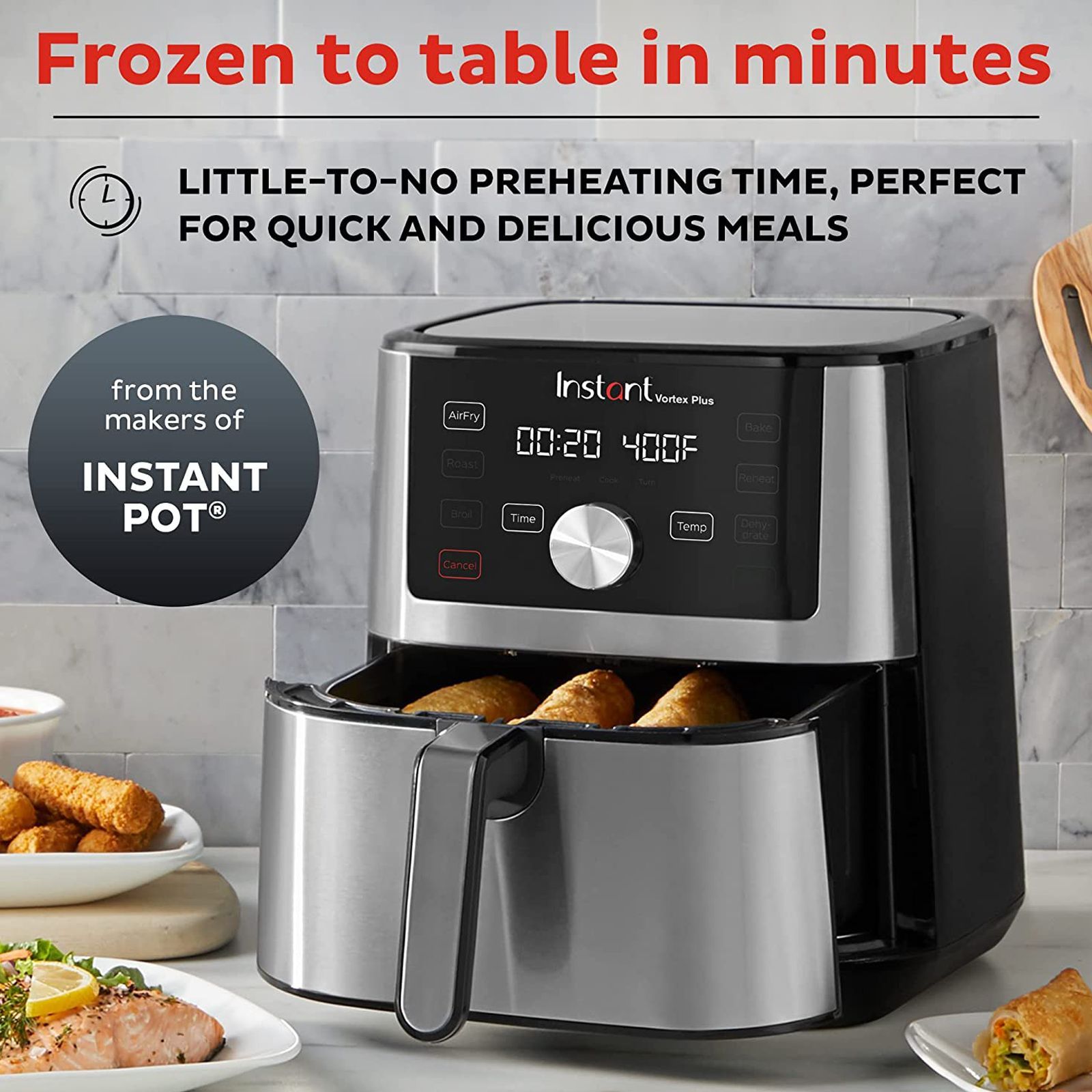 Instant Pot Vortex Plus 5.67L 1500 Watt Digital Air Fryer with EvenCrisp Technology (Silver)_8