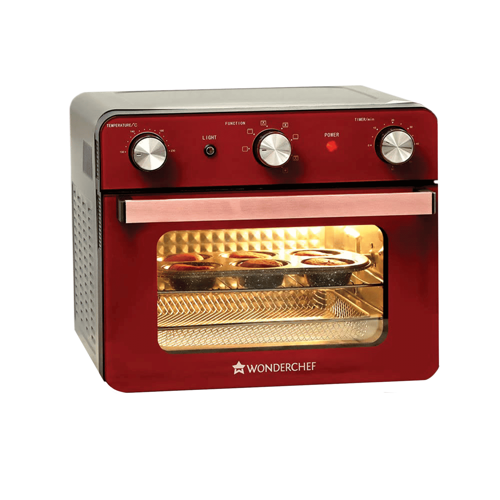 WONDERCHEF Crimson Edge 23L Air Fryer Microwave Oven with 360 Degree Hot Air Circulation Technology (Red) WONDERCHEF Crimson Edge 23L Air Fryer Microwave Oven with 360 Degree Hot Air Circulation Technology (Red)_1