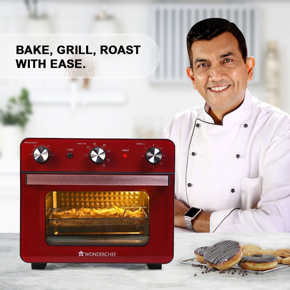 WONDERCHEF Crimson Edge 23L Air Fryer Microwave Oven with 360 Degree Hot Air Circulation Technology (Red) WONDERCHEF Crimson Edge 23L Air Fryer Microwave Oven with 360 Degree Hot Air Circulation Technology (Red)_7