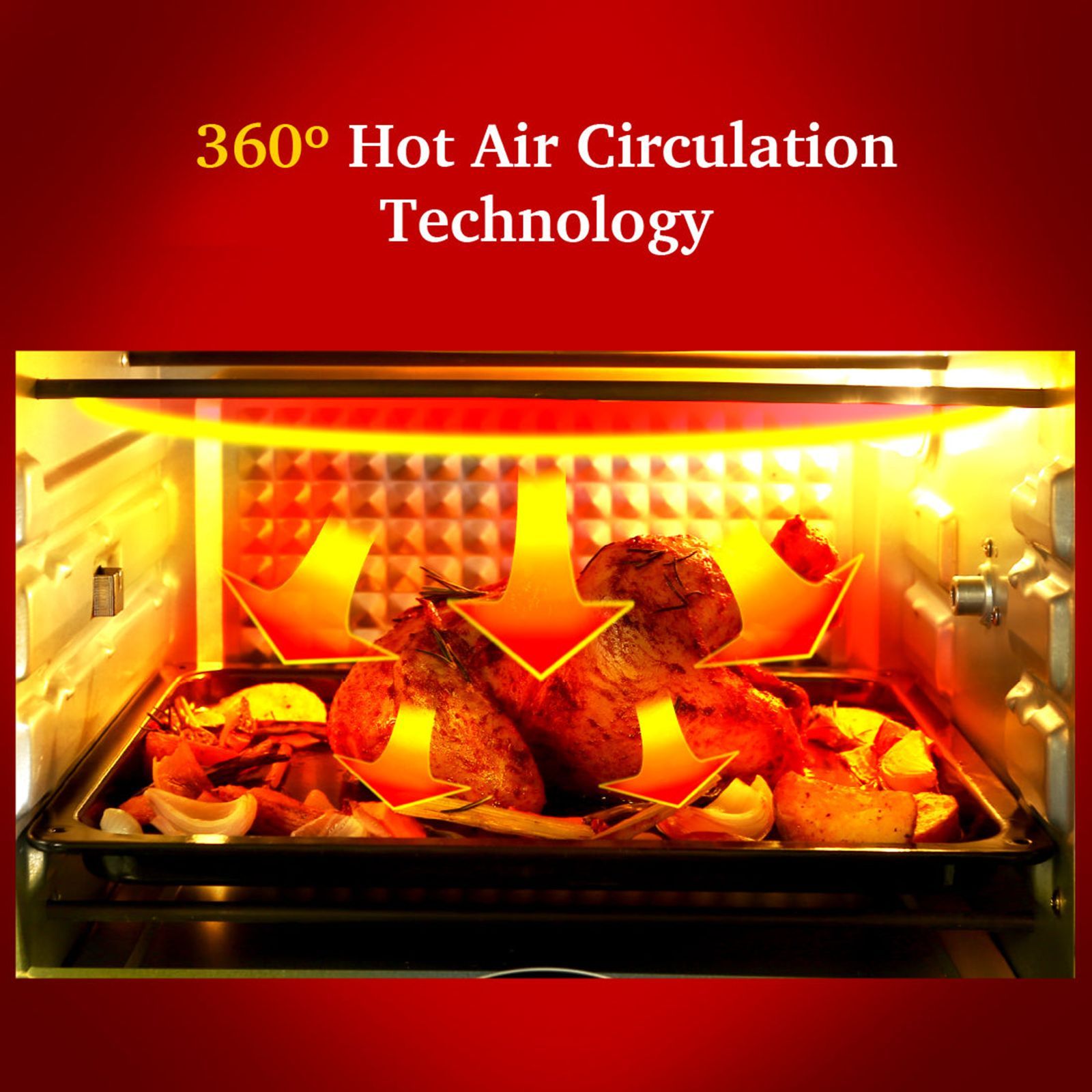 WONDERCHEF Crimson Edge 23L Air Fryer Microwave Oven with 360 Degree Hot Air Circulation Technology (Red) WONDERCHEF Crimson Edge 23L Air Fryer Microwave Oven with 360 Degree Hot Air Circulation Technology (Red)_11