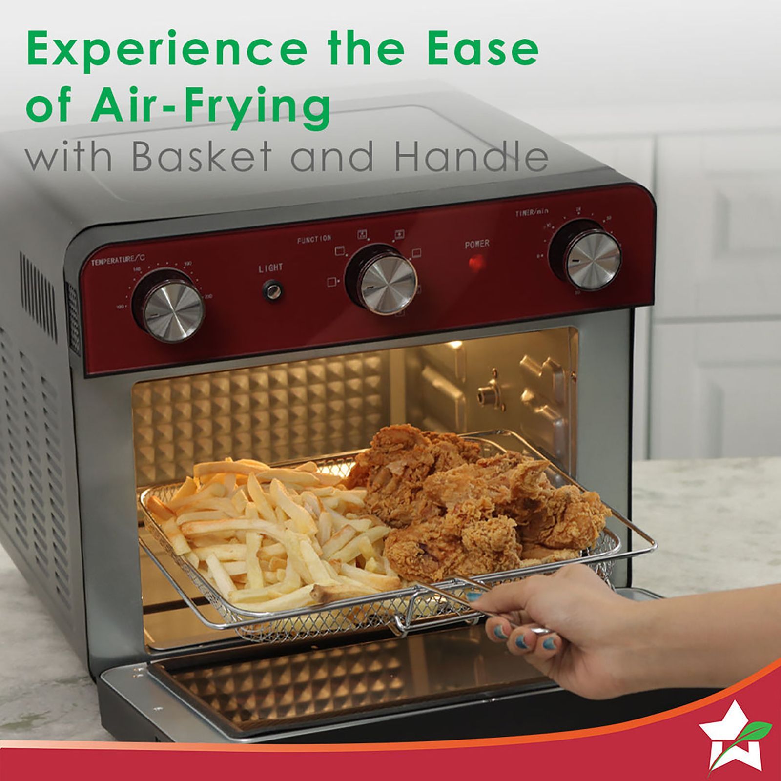 WONDERCHEF Crimson Edge 23L Air Fryer Microwave Oven with 360 Degree Hot Air Circulation Technology (Red) WONDERCHEF Crimson Edge 23L Air Fryer Microwave Oven with 360 Degree Hot Air Circulation Technology (Red)_15