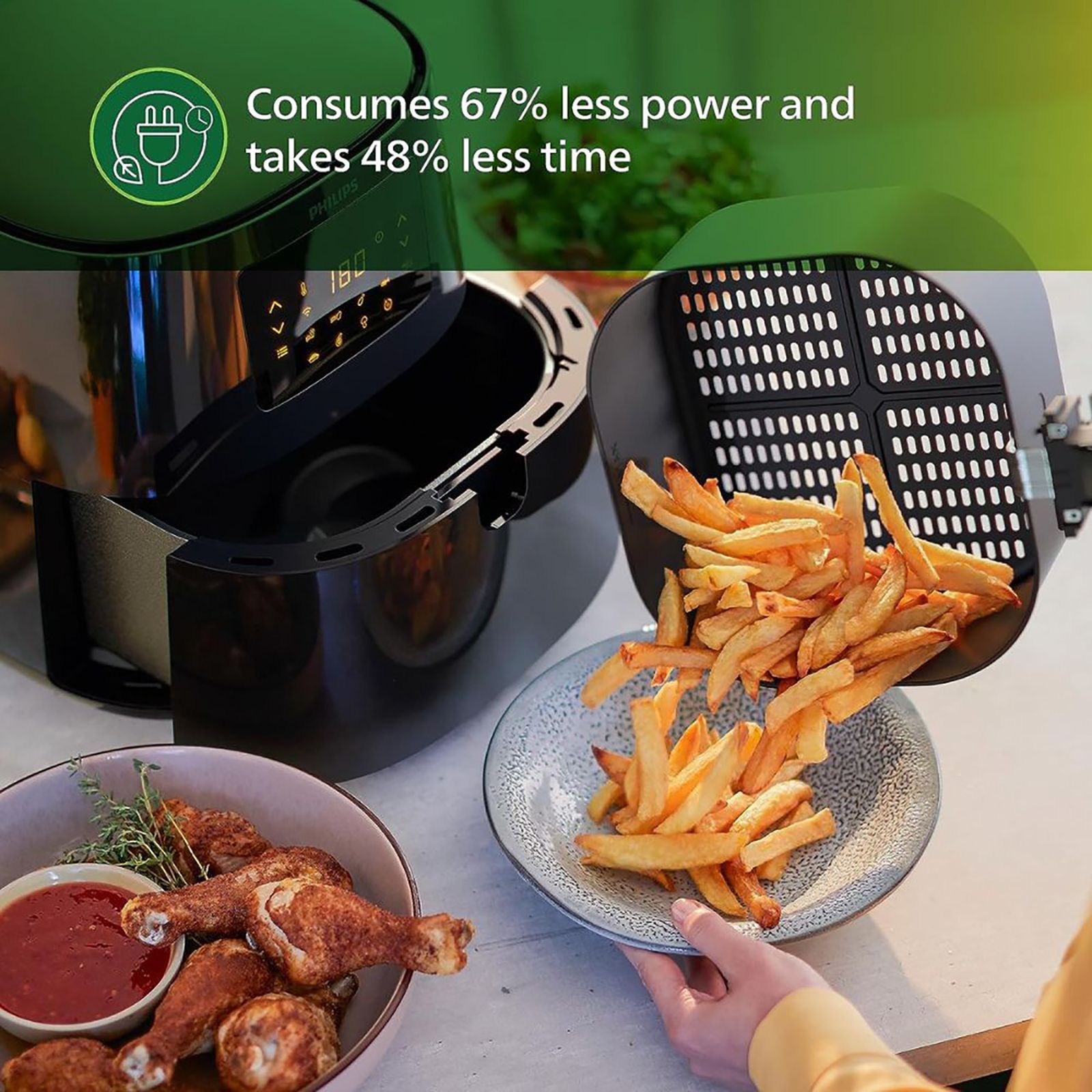 PHILIPS 6.2L 2000 Watt Digital Air Fryer with Rapid Air Technology (Black & Dark Silver) PHILIPS 6.2L 2000 Watt Digital Air Fryer with Rapid Air Technology (Black & Dark Silver)_13