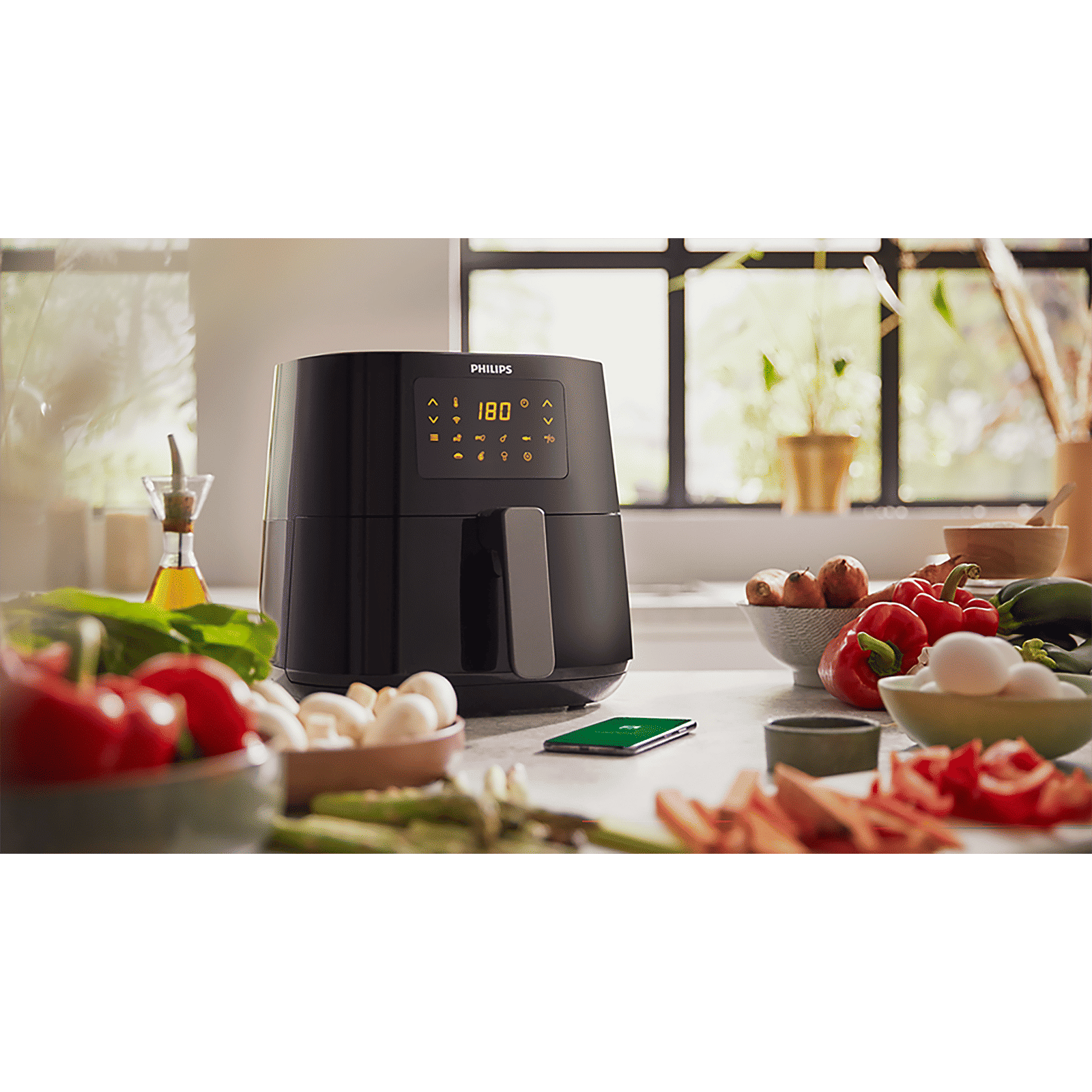 PHILIPS 6.2L 2000 Watt Digital Air Fryer with Rapid Air Technology (Black & Dark Silver) PHILIPS 6.2L 2000 Watt Digital Air Fryer with Rapid Air Technology (Black & Dark Silver)_14