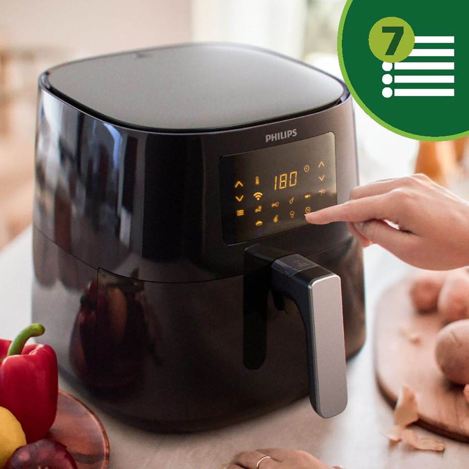 PHILIPS 6.2L 2000 Watt Digital Air Fryer with Rapid Air Technology (Black & Dark Silver) PHILIPS 6.2L 2000 Watt Digital Air Fryer with Rapid Air Technology (Black & Dark Silver)_19