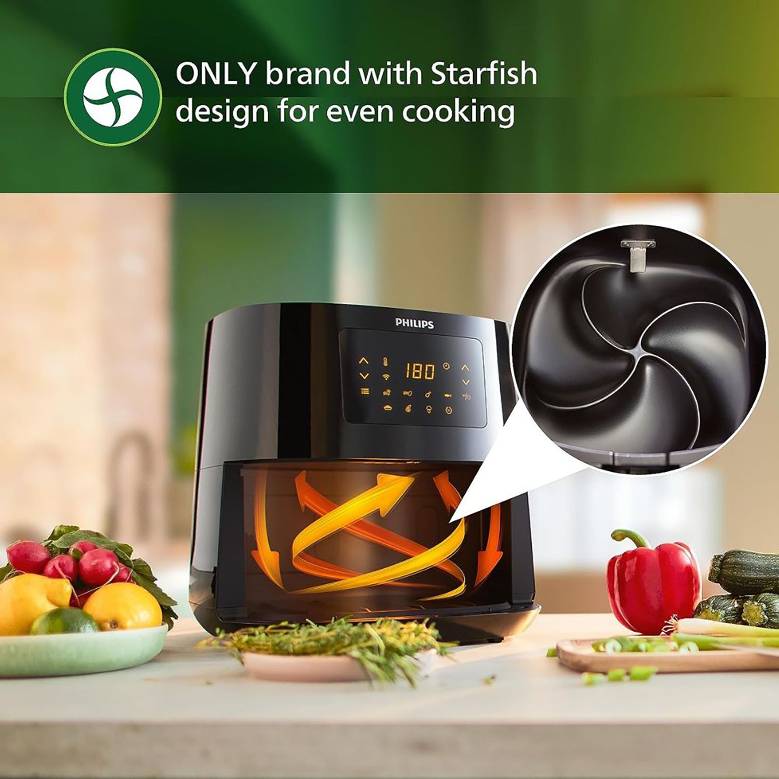 PHILIPS 6.2L 2000 Watt Digital Air Fryer with Rapid Air Technology (Black & Dark Silver) PHILIPS 6.2L 2000 Watt Digital Air Fryer with Rapid Air Technology (Black & Dark Silver)_20