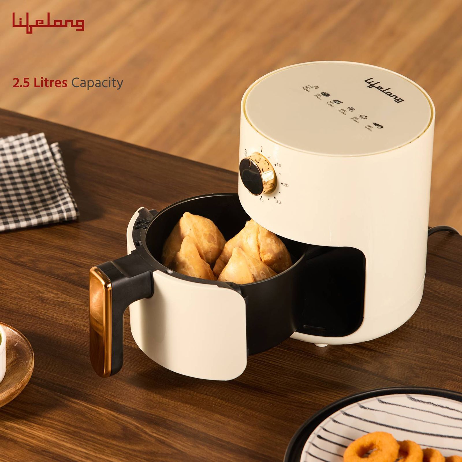 Lifelong LLHF25 2.5L 800 Watt Air Fryer with Air Circulation Technology (White) Lifelong LLHF25 2.5L 800 Watt Air Fryer with Air Circulation Technology (White)_9
