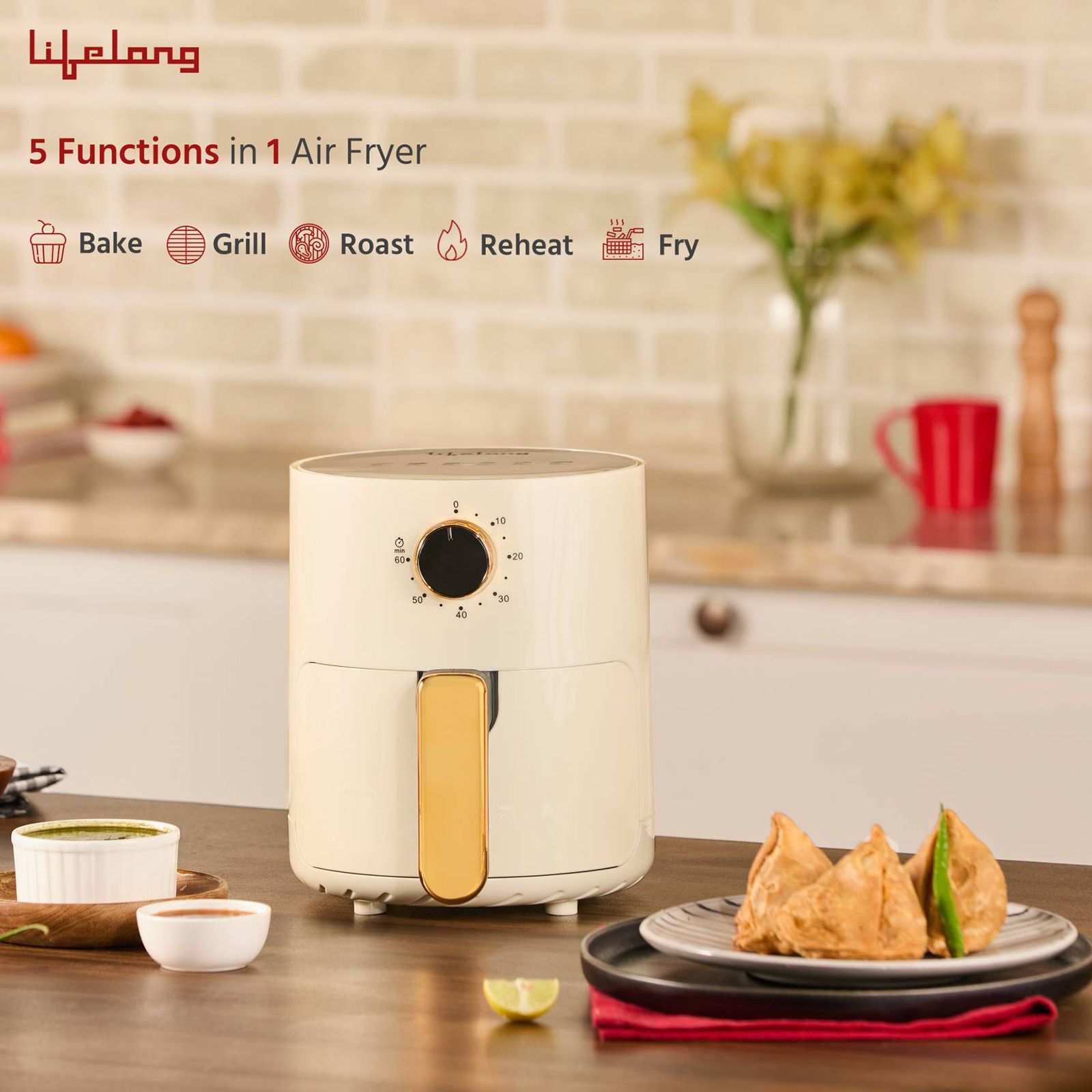 Lifelong LLHF25 2.5L 800 Watt Air Fryer with Air Circulation Technology (White) Lifelong LLHF25 2.5L 800 Watt Air Fryer with Air Circulation Technology (White)_10