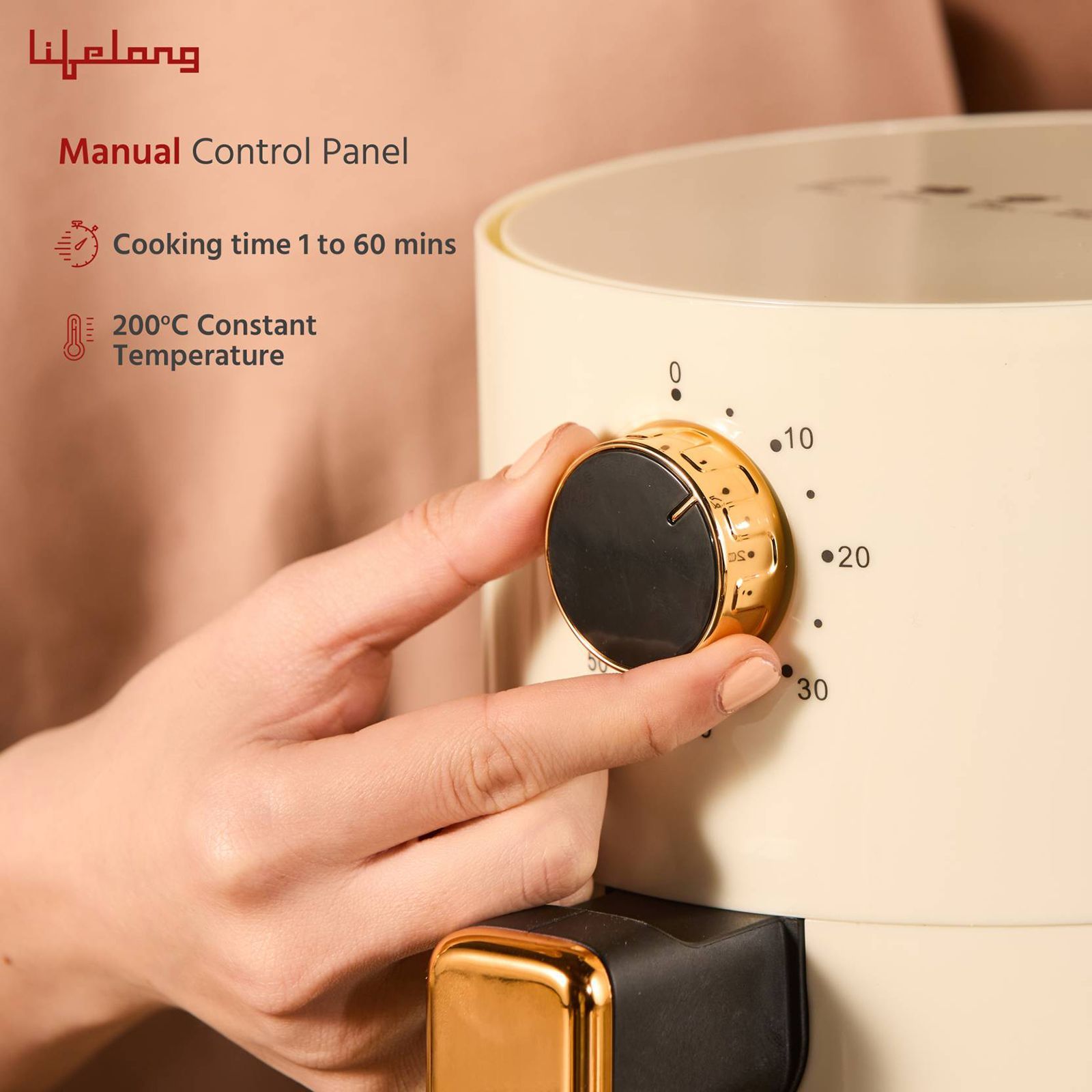 Lifelong LLHF25 2.5L 800 Watt Air Fryer with Air Circulation Technology (White) Lifelong LLHF25 2.5L 800 Watt Air Fryer with Air Circulation Technology (White)_11