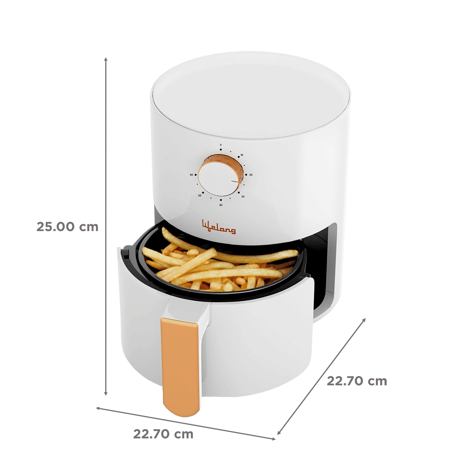 Lifelong LLHF25 2.5L 800 Watt Air Fryer with Air Circulation Technology (White) Lifelong LLHF25 2.5L 800 Watt Air Fryer with Air Circulation Technology (White)_2