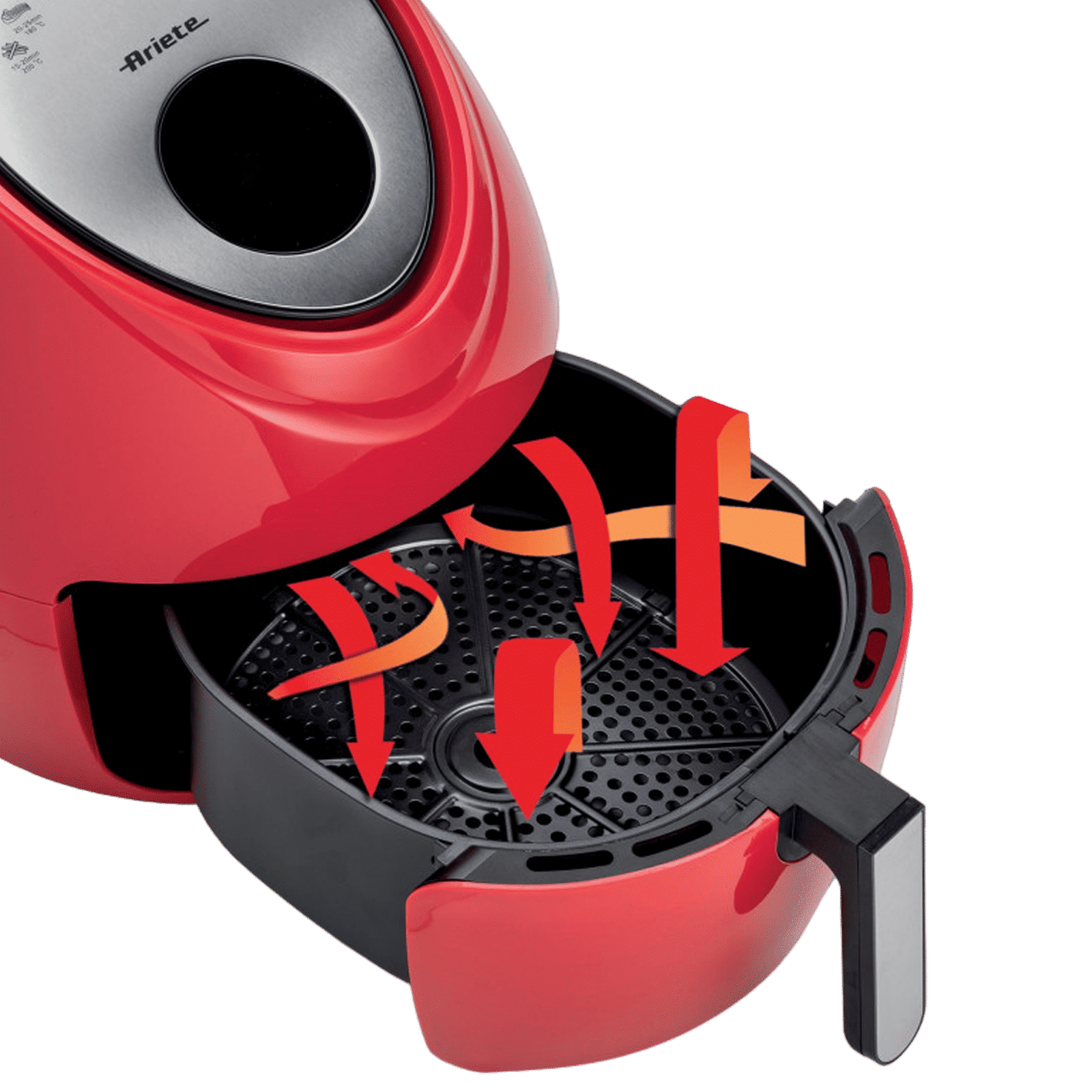 Ariete XXL 5.5L 1800 Watt Air Fryer with 7 Preset Cooking Modes (Red)_4