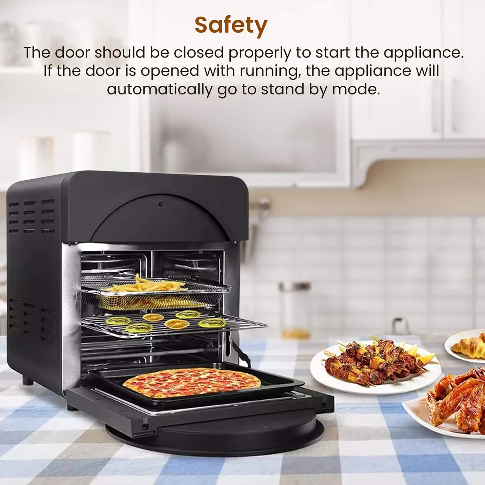 AGARO Elite 14.5L 1700 Watt Digital Air Fryer with 360 Degree Thermal Cycle Technology (Black)_4