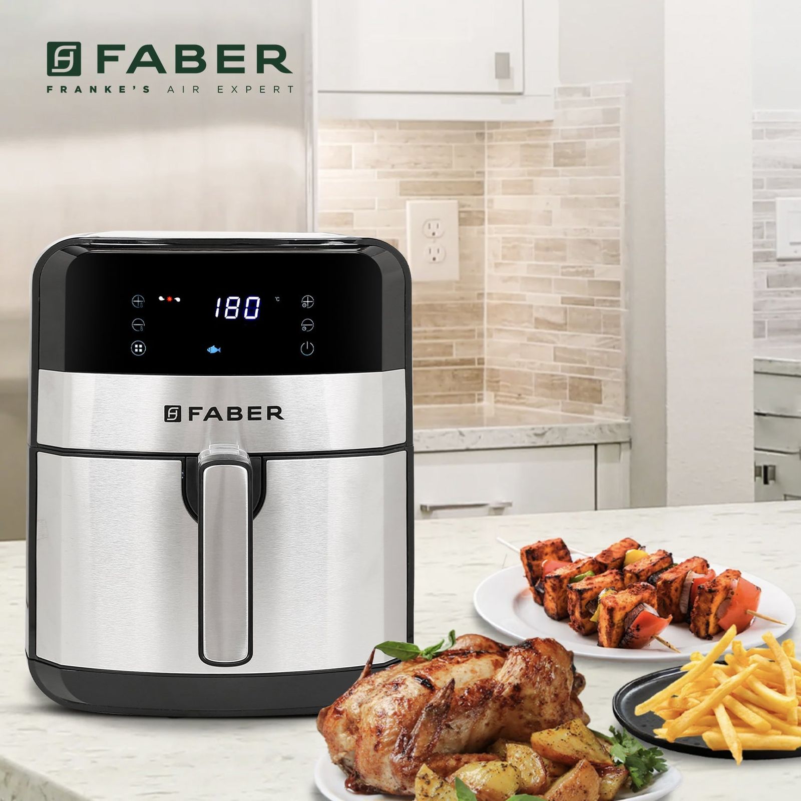 FABER 6.5L 1750 Watt Digital Air Fryer with 360 Degree Rapid Air Circulation Technology (Silver)_10