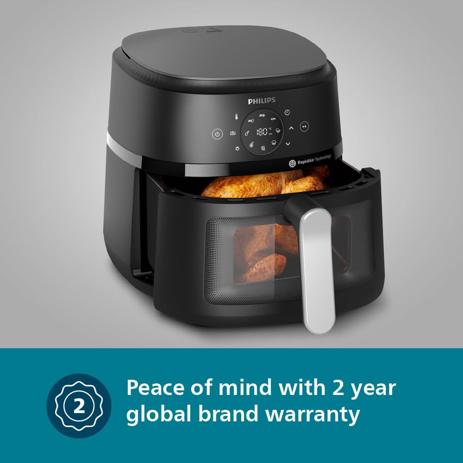 PHILIPS 2000 Series 6.2L 1700 Watt Digital Air Fryer with Rapid Air Technology (Black)_7