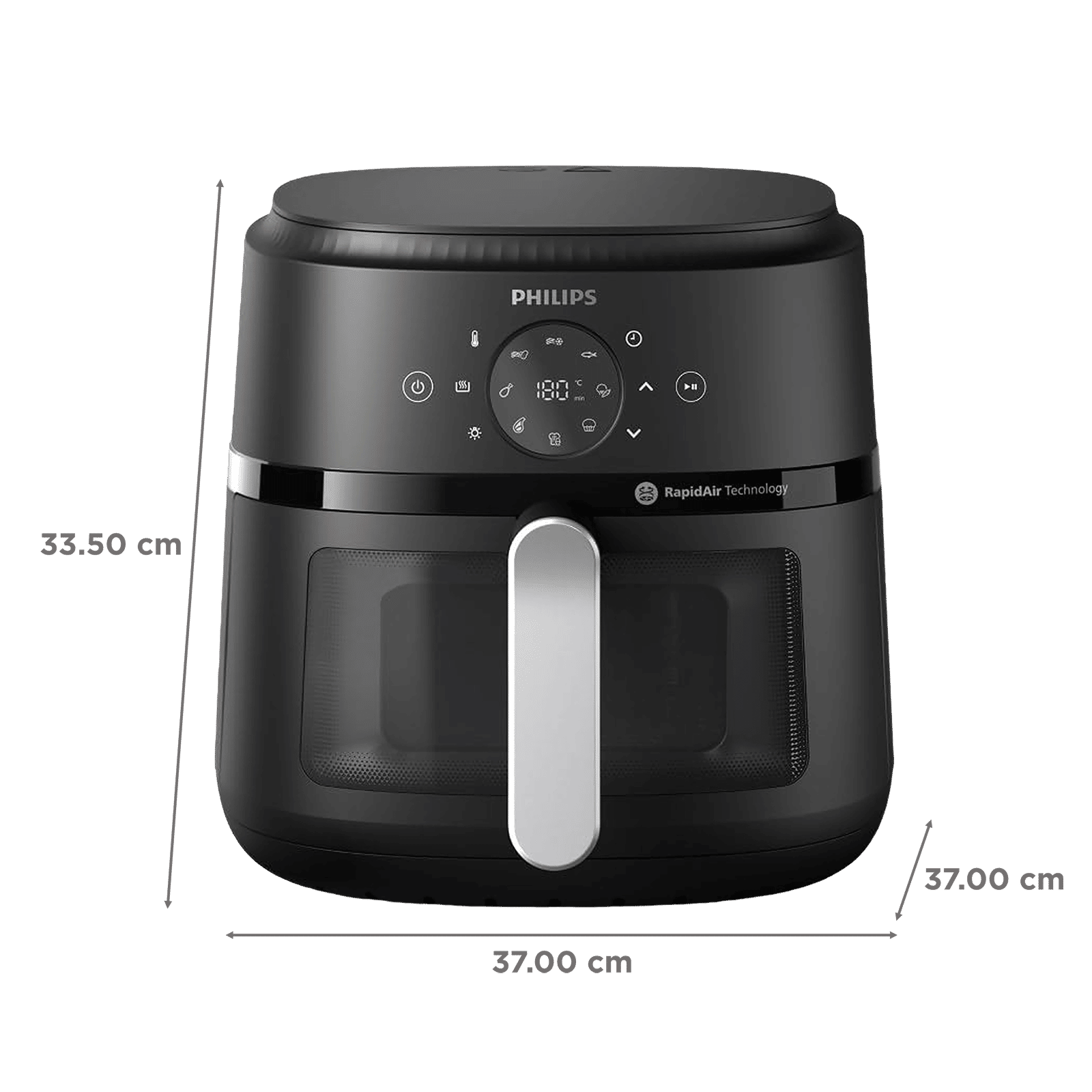 PHILIPS 2000 Series 6.2L 1700 Watt Digital Air Fryer with Rapid Air Technology (Black)_2