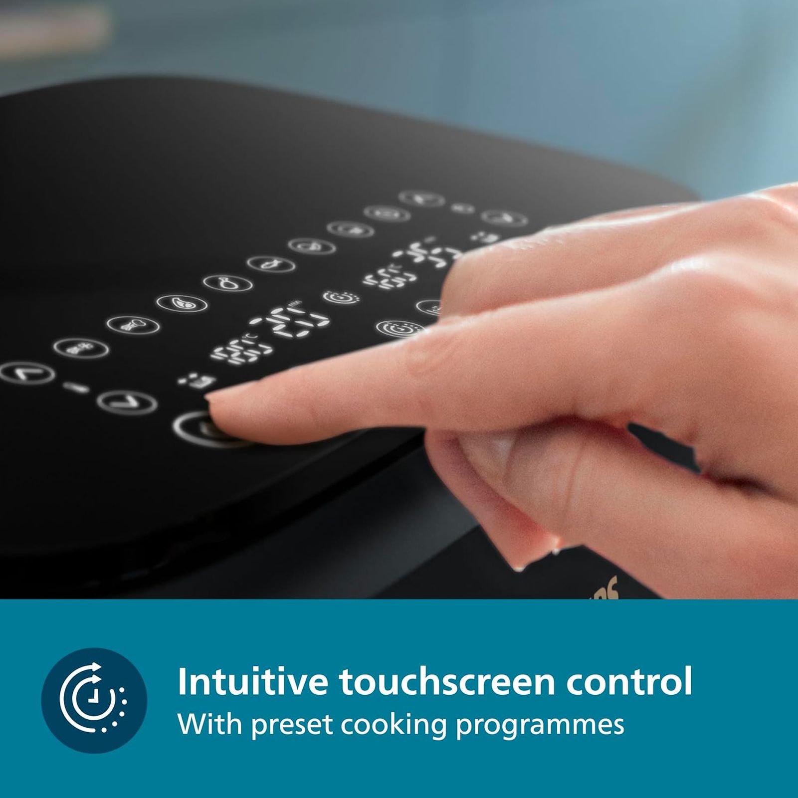 PHILIPS 3000 Series 9L 2750 Watt Digital Air Fryer with Rapid Air Technology (Black & Gold)_5