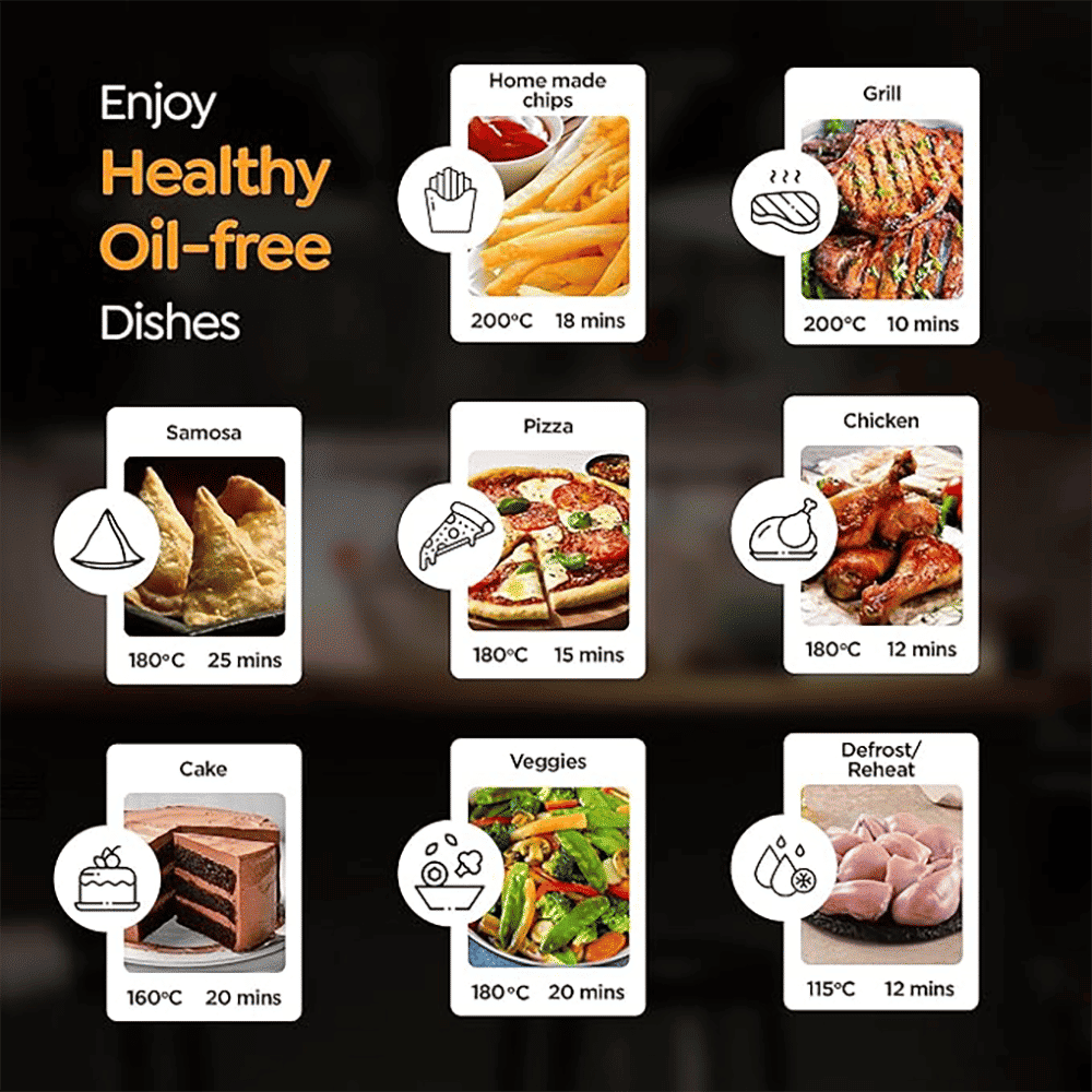 Prestige Nutrifry 4.5L 1200 Watt Digital Air Fryer with 8 Preset Menus (Black) Prestige Nutrifry 4.5L 1200 Watt Digital Air Fryer with 8 Preset Menus (Black)_6