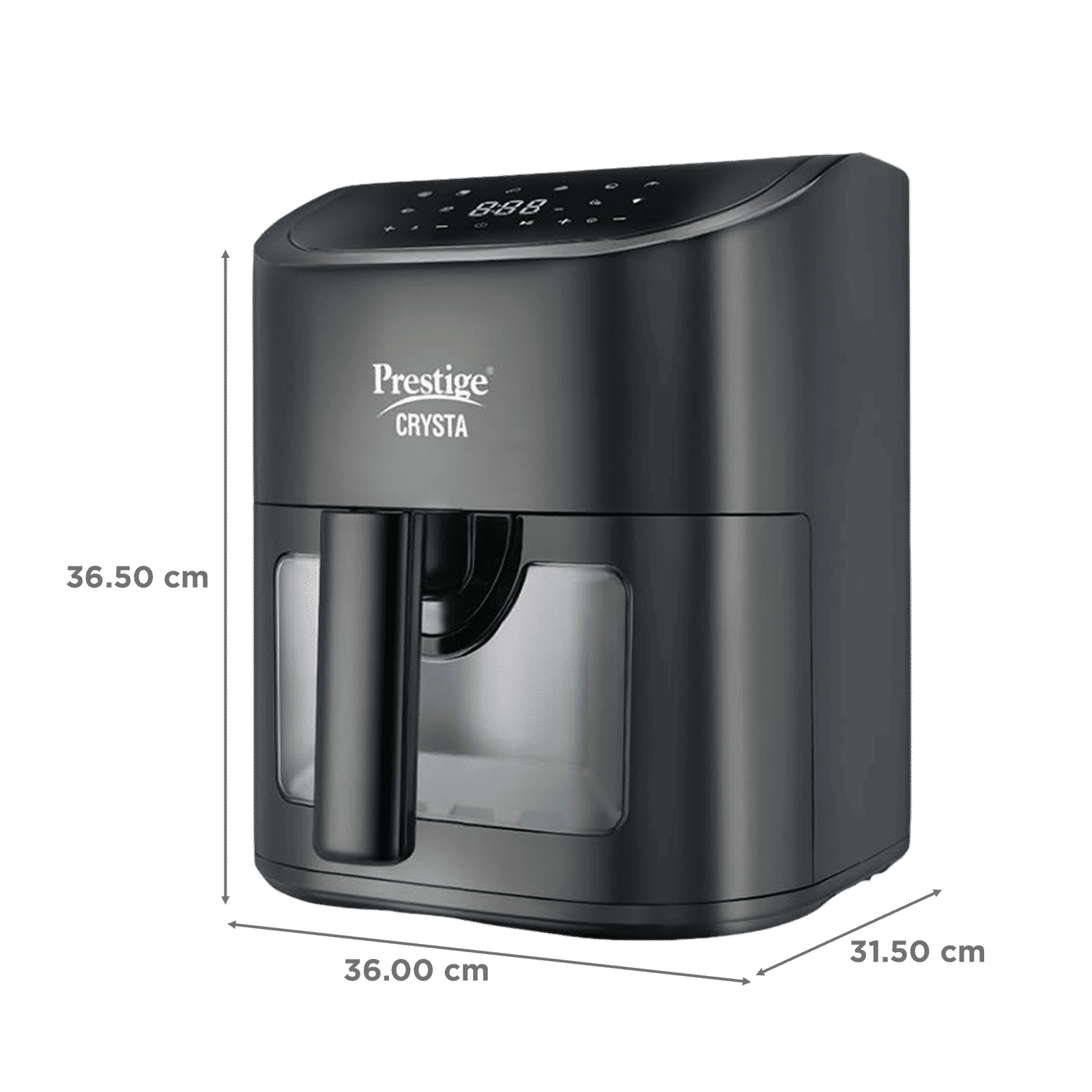 Prestige Crysta 4.5L 1600 Watt Digital Air Fryer with Smart Air Flow Technology (Black)_2
