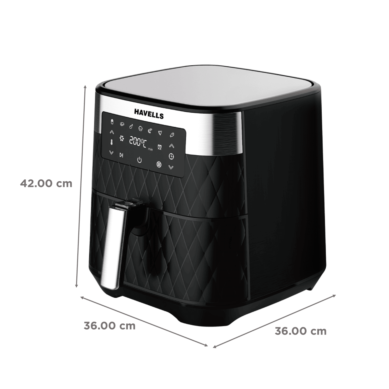 Havells Prolife Luxria 5.5L 1700 Watt Digital Air Fryer with Aero Crisp Technology (Black)_2