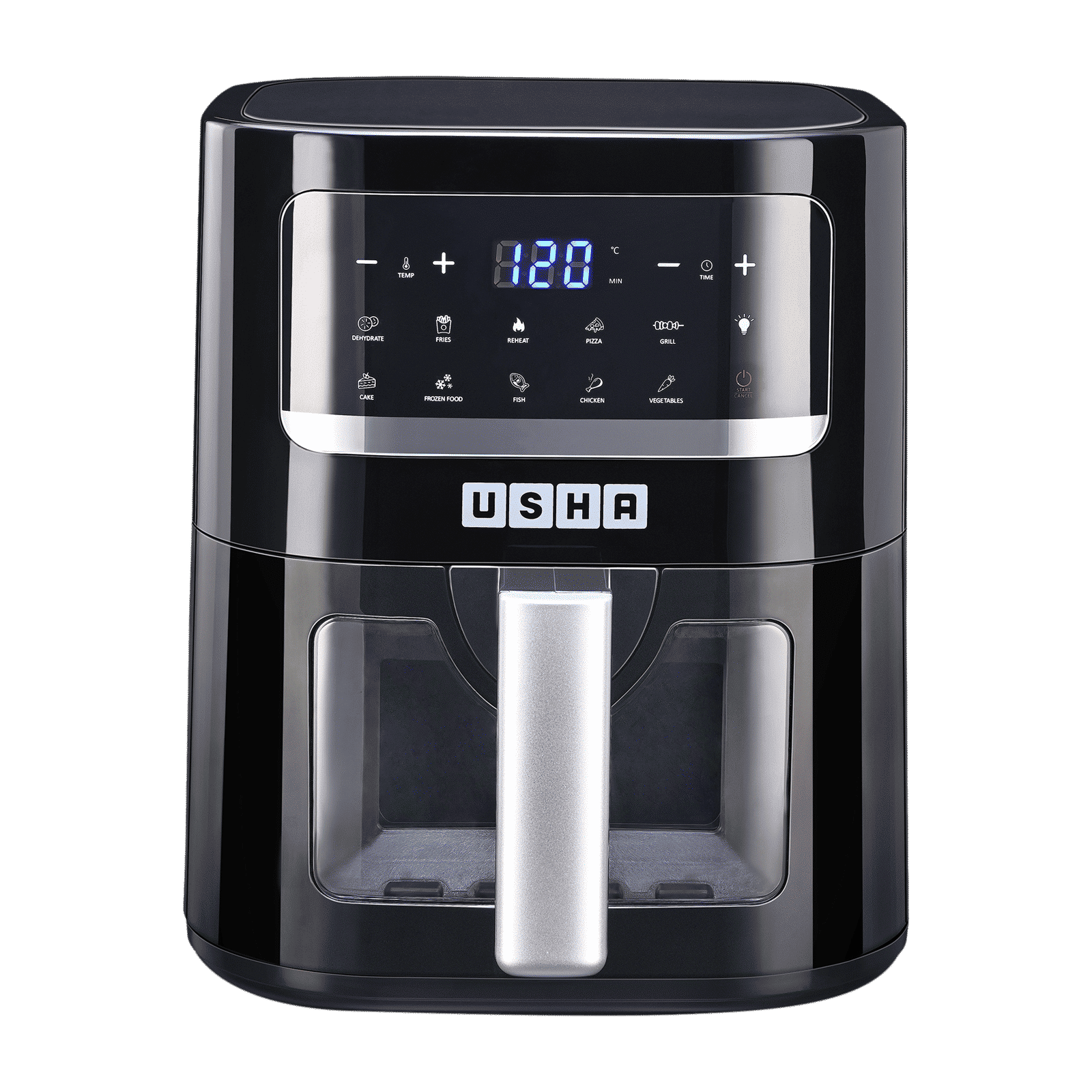 USHA iChef Smart 4.5L 1350 Watt Digital Air Fryer with Turbo Air Circulation Technology (Black)_1