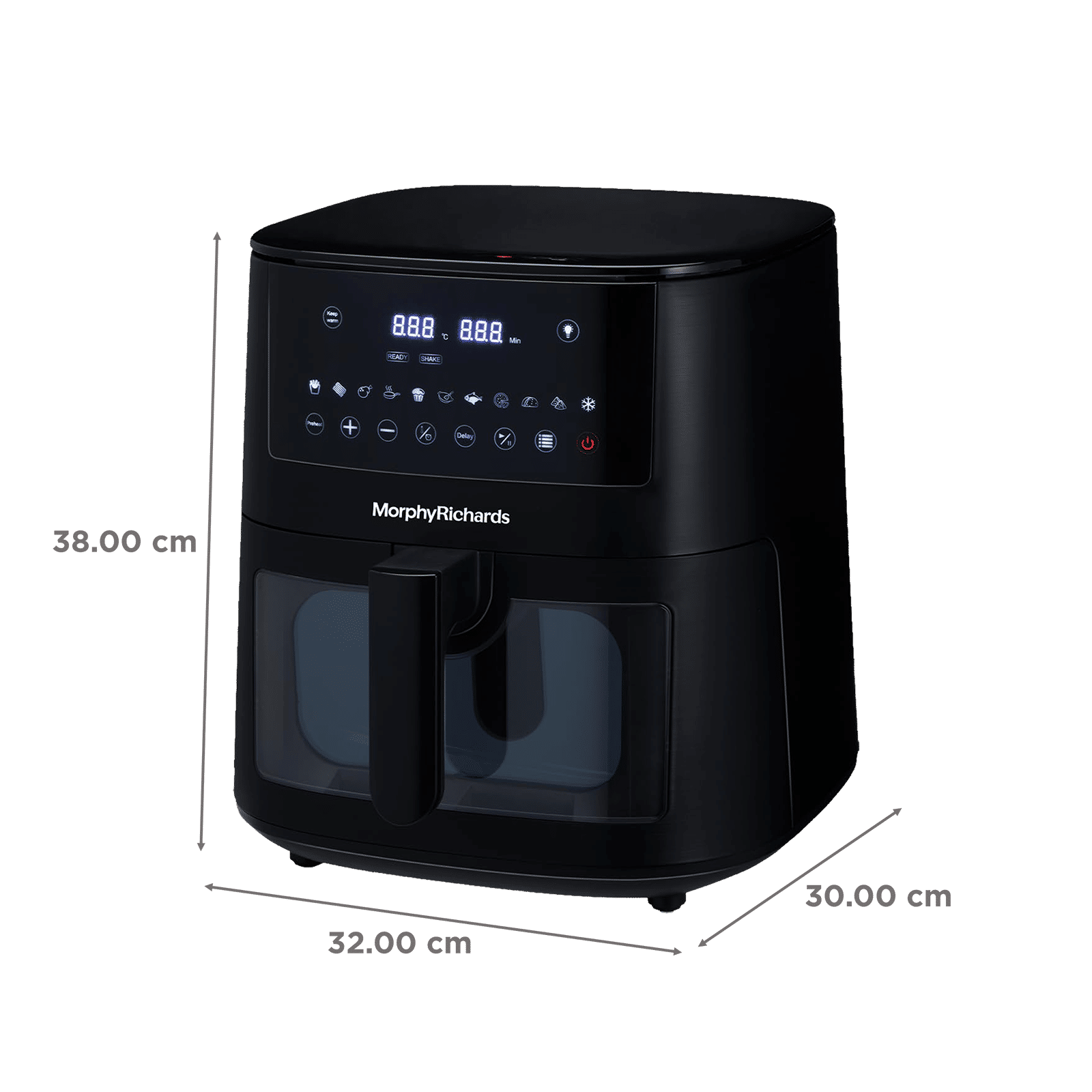 morphy richards Crystal Crysp 6.5L 1500 Watt Digital Air Fryer with 11 Preset Menus (Black)_2