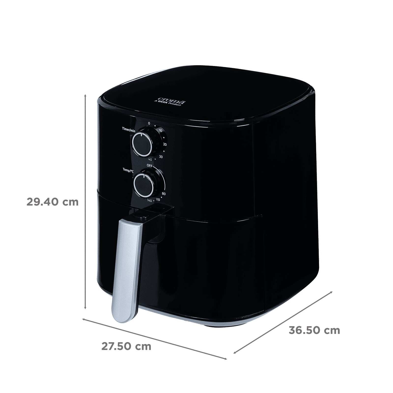 Croma 5L 1500 Watt Air Fryer with 360 Degree Air Circulation (Black) Croma 5L 1500 Watt Air Fryer with 360 Degree Air Circulation (Black)_2