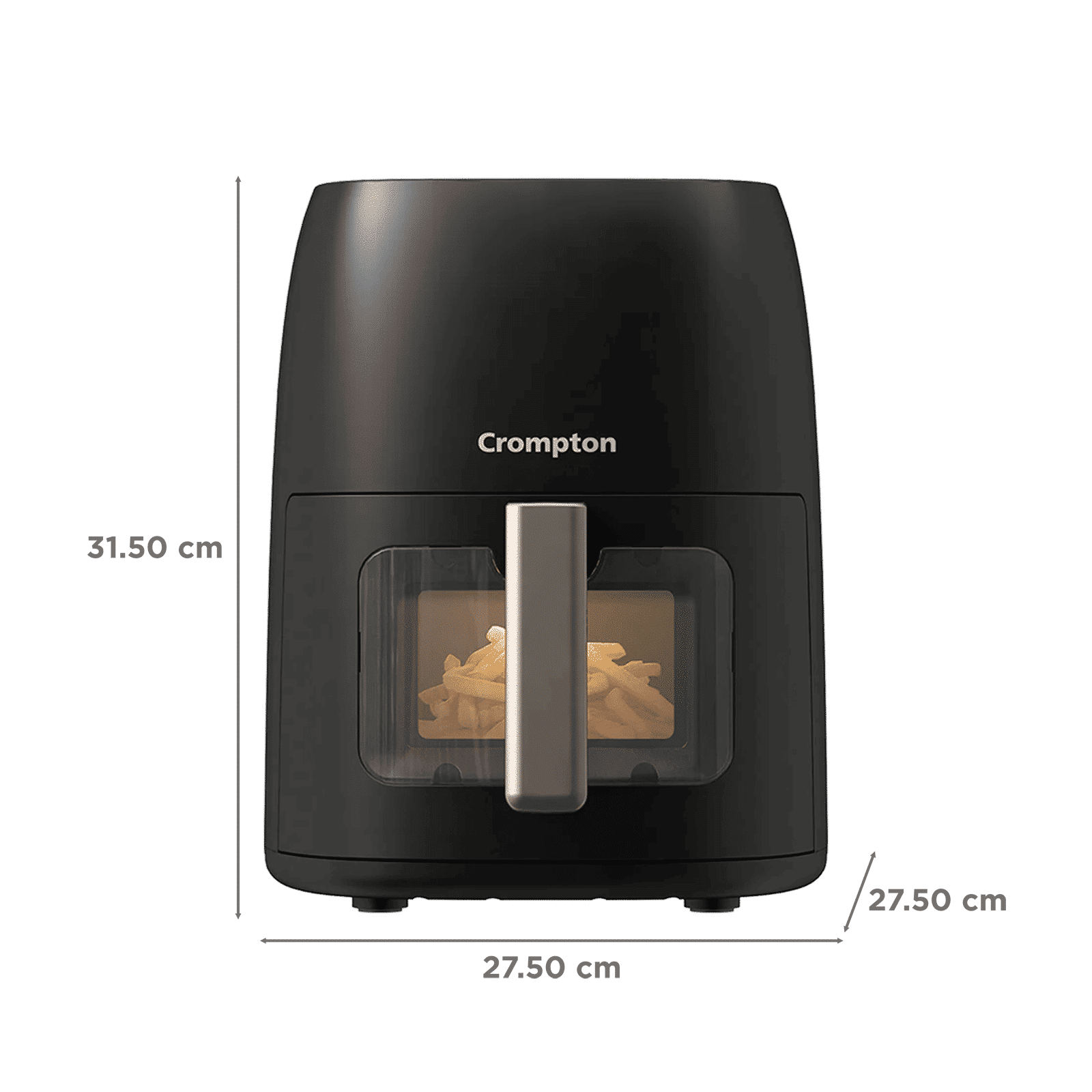 Crompton Ameo DLX 4.2L 1450 Watt Digital Air Fryer with Live Cooking Window (Black & Gold)_2