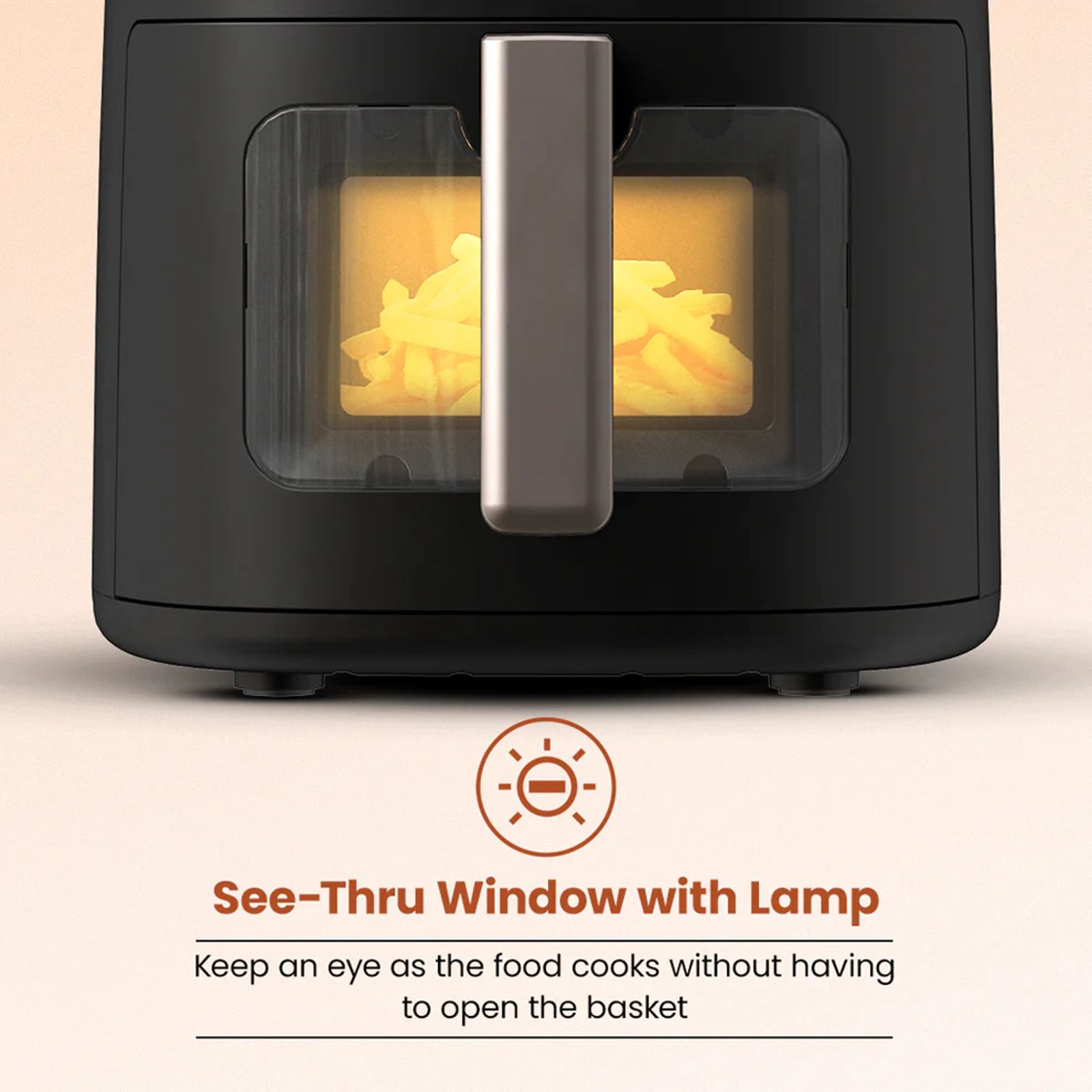 Crompton Ameo DLX 4.2L 1450 Watt Digital Air Fryer with Live Cooking Window (Black & Gold)_4