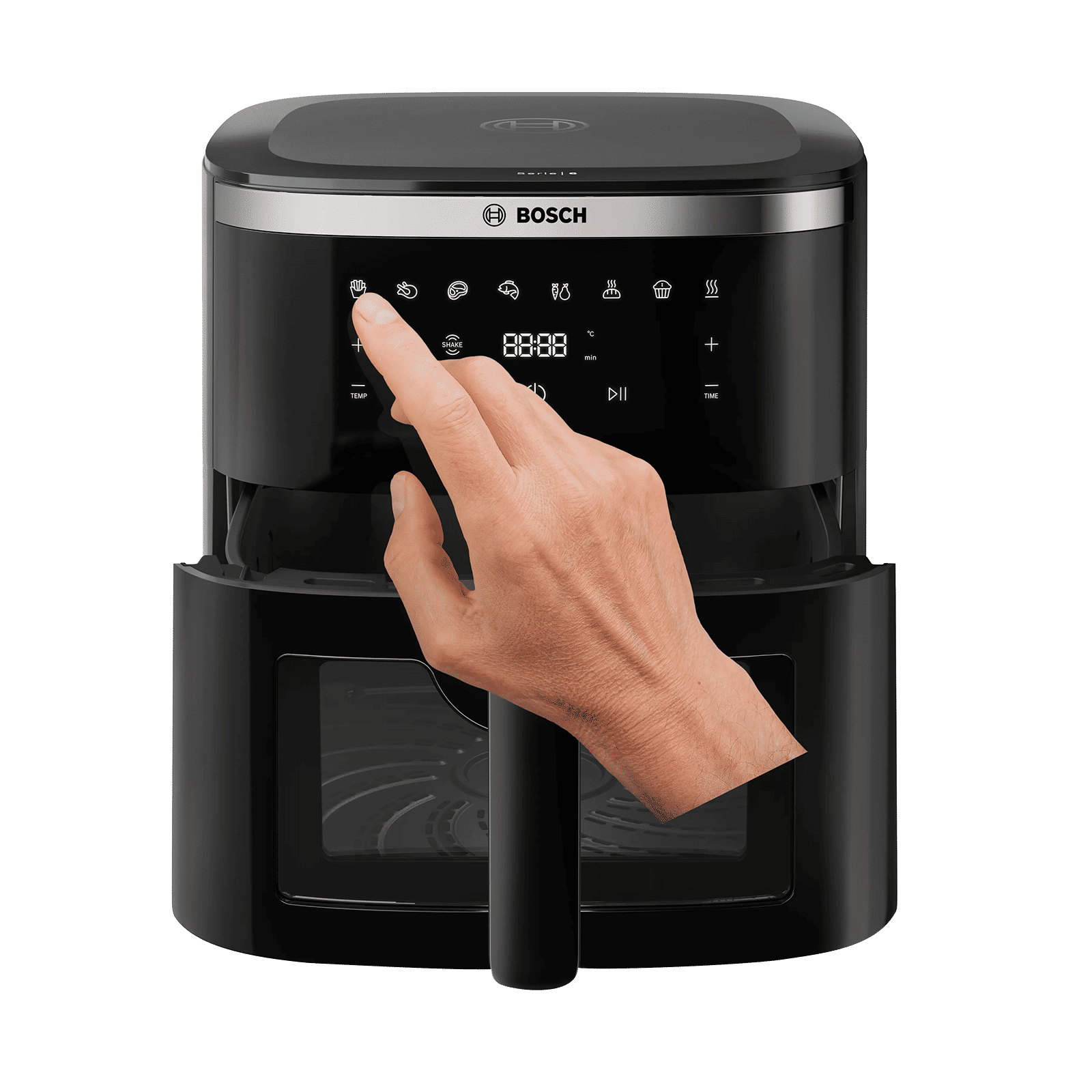 Bosch CrispMaxx Serie 6 7.2L 1800 Watt Digital Air Fryer with Experience Air Frying Technology (Black)_6