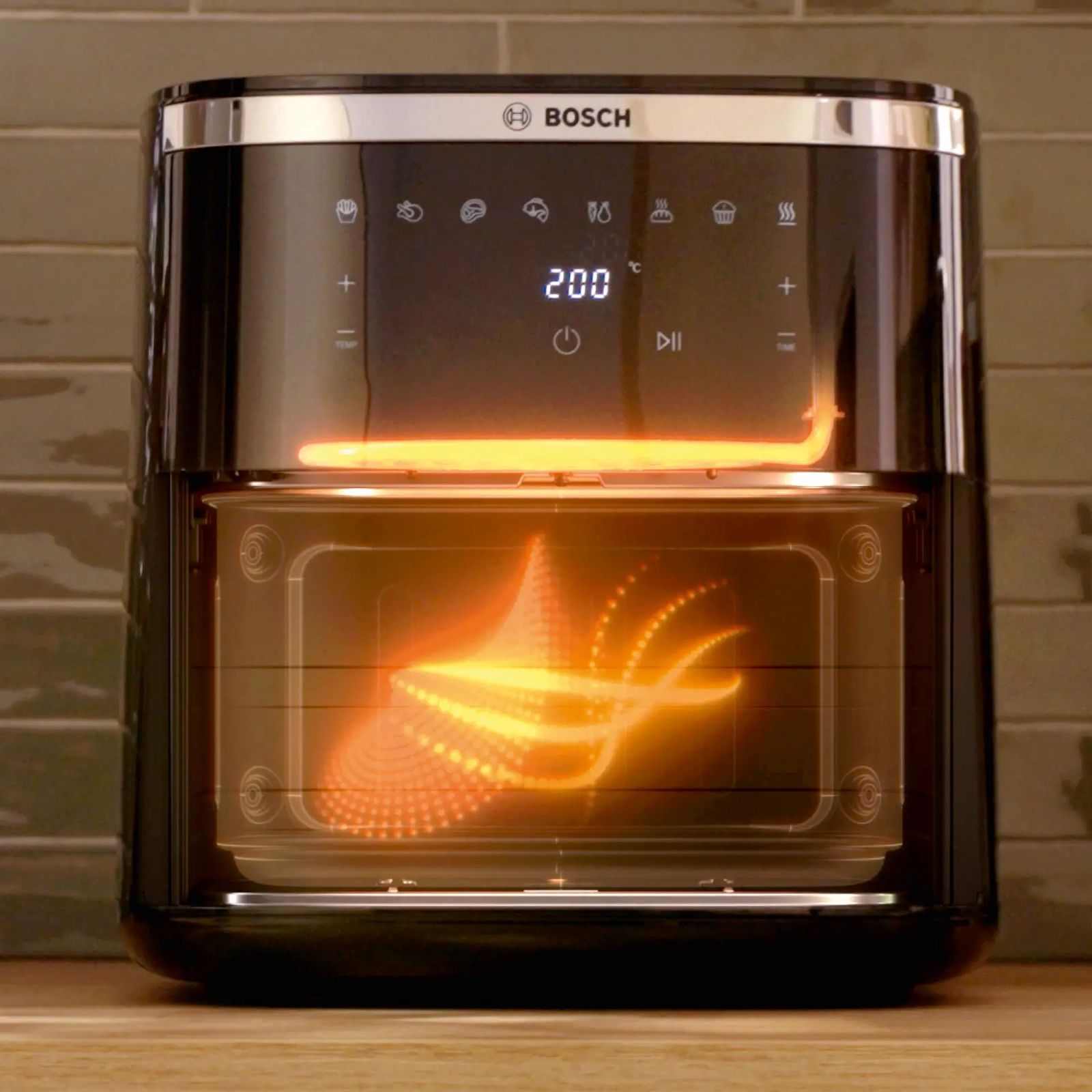 Bosch CrispMaxx Serie 6 7.2L 1800 Watt Digital Air Fryer with Experience Air Frying Technology (Black)_7