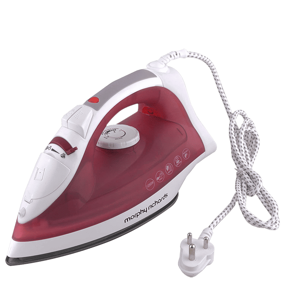 Morphy Richards Glide 1250 Watts 300ml Steam Iron (Vertical and Horizontal Ironing, Pink)_1