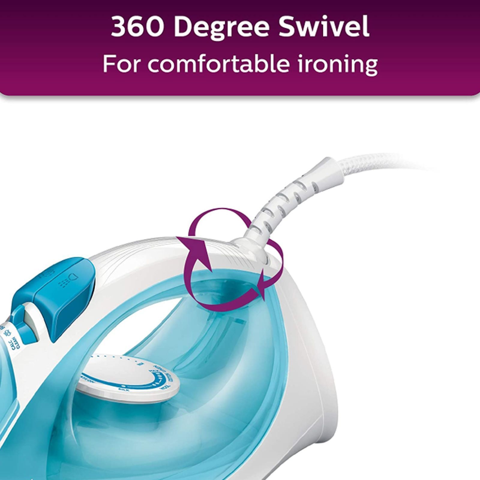 PHILIPS EasySpeed 2000 Watts 200ml Steam Iron (Drip Stop System, SkyBlue) PHILIPS EasySpeed 2000 Watts 200ml Steam Iron (Drip Stop System, SkyBlue)_9