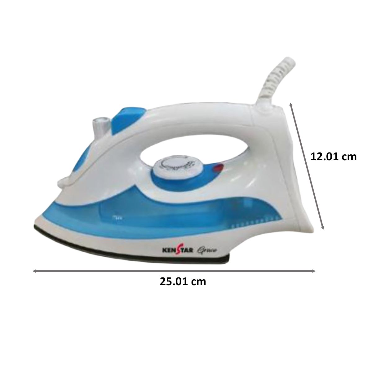 KENSTAR Grace 1200 Watts Steam Iron (Water Spray, Blue)_2